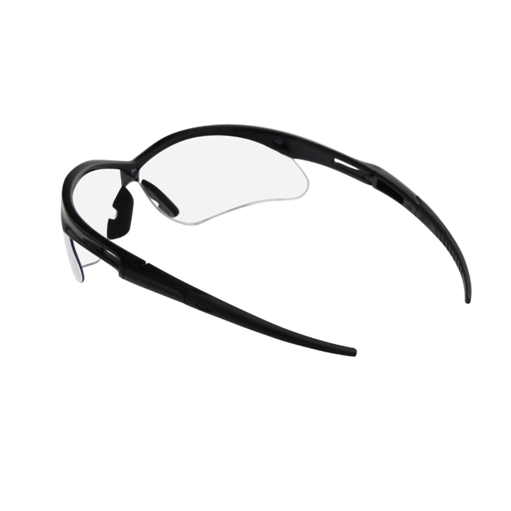 PIP Anser 250-AN-10111 Semi-Rimless Safety Glasses with Anti-Scratch Coating, Black Frame, Clear Lens, One Size, Back-Right