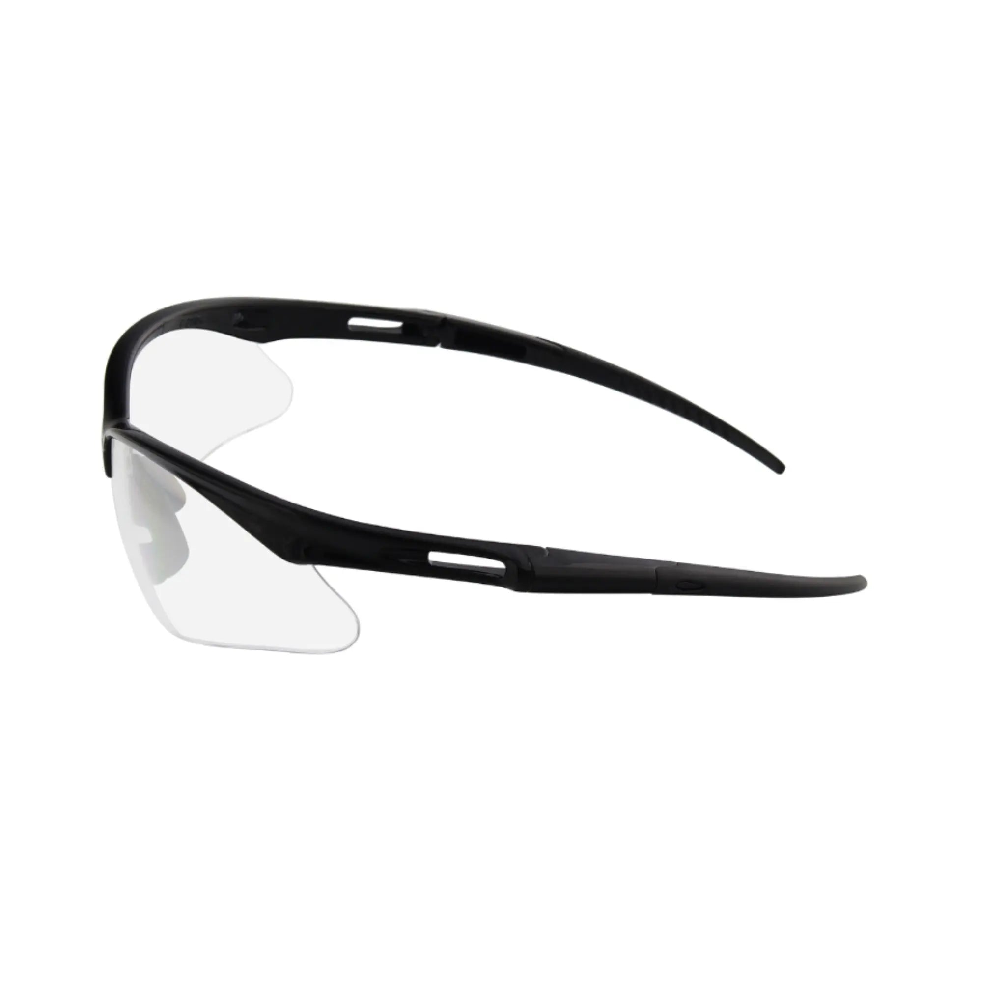 PIP Anser 250-AN-10111 Semi-Rimless Safety Glasses with Anti-Scratch Coating, Black Frame, Clear Lens, One Size, Right