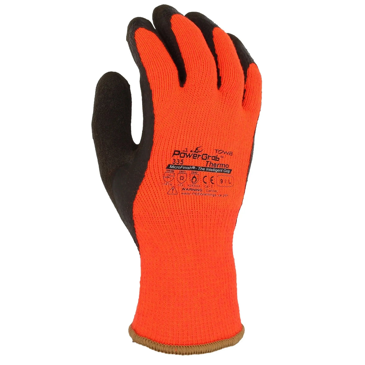 PIP PowerGrab Thermo 41-1400 Gloves Hi-Vis Orange Insulated Work PPE
