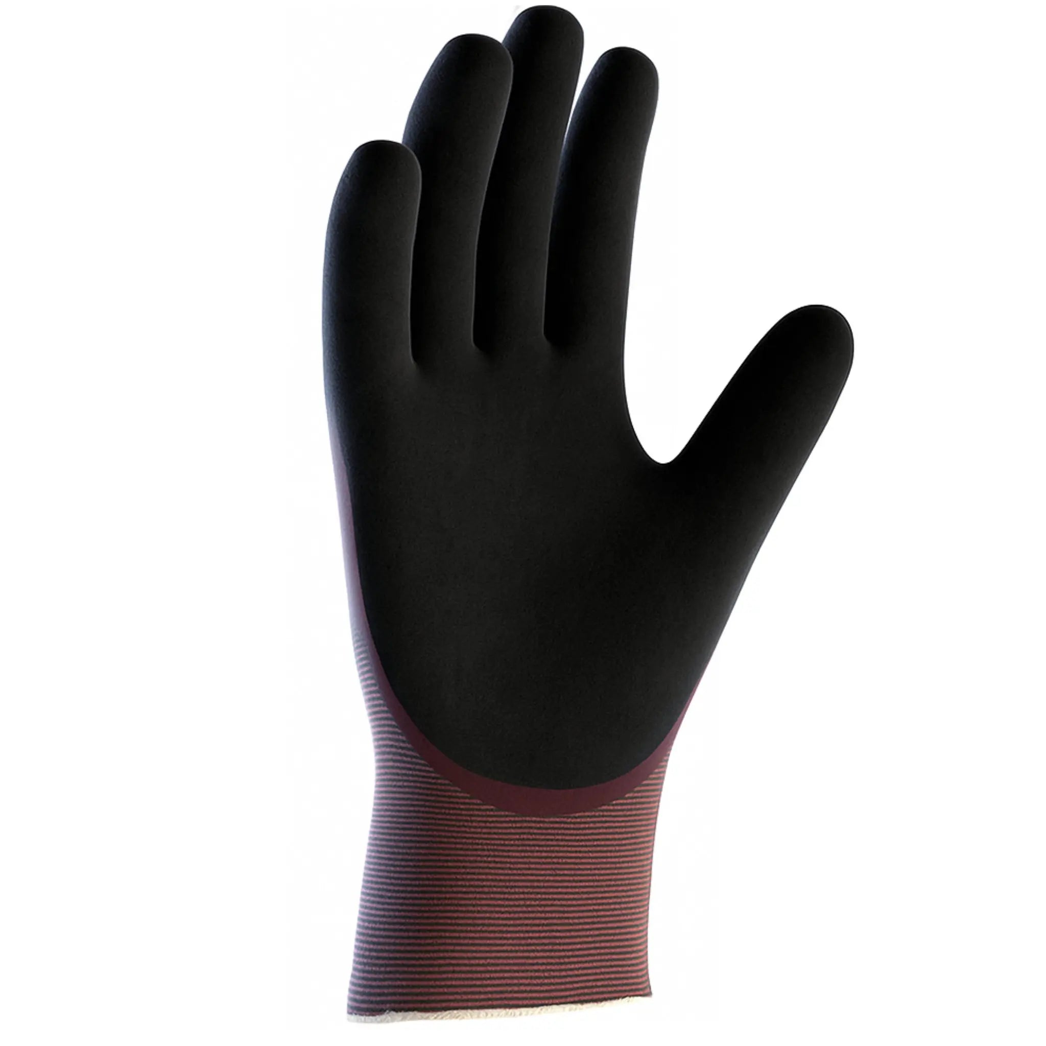 PIP MaxiDry 56-425 3/4 Coated Ultra Lightweight Nitrile Glove with Nylon Liner and Non-Slip MicroFoam Grip, Purple, Palm