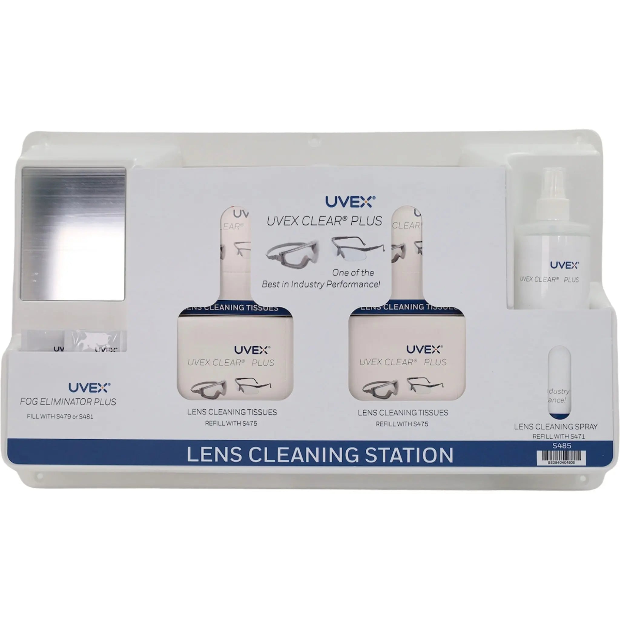 Honeywell Uvex S485 Clear Plus Lens Permanent Cleaning Station-Main
