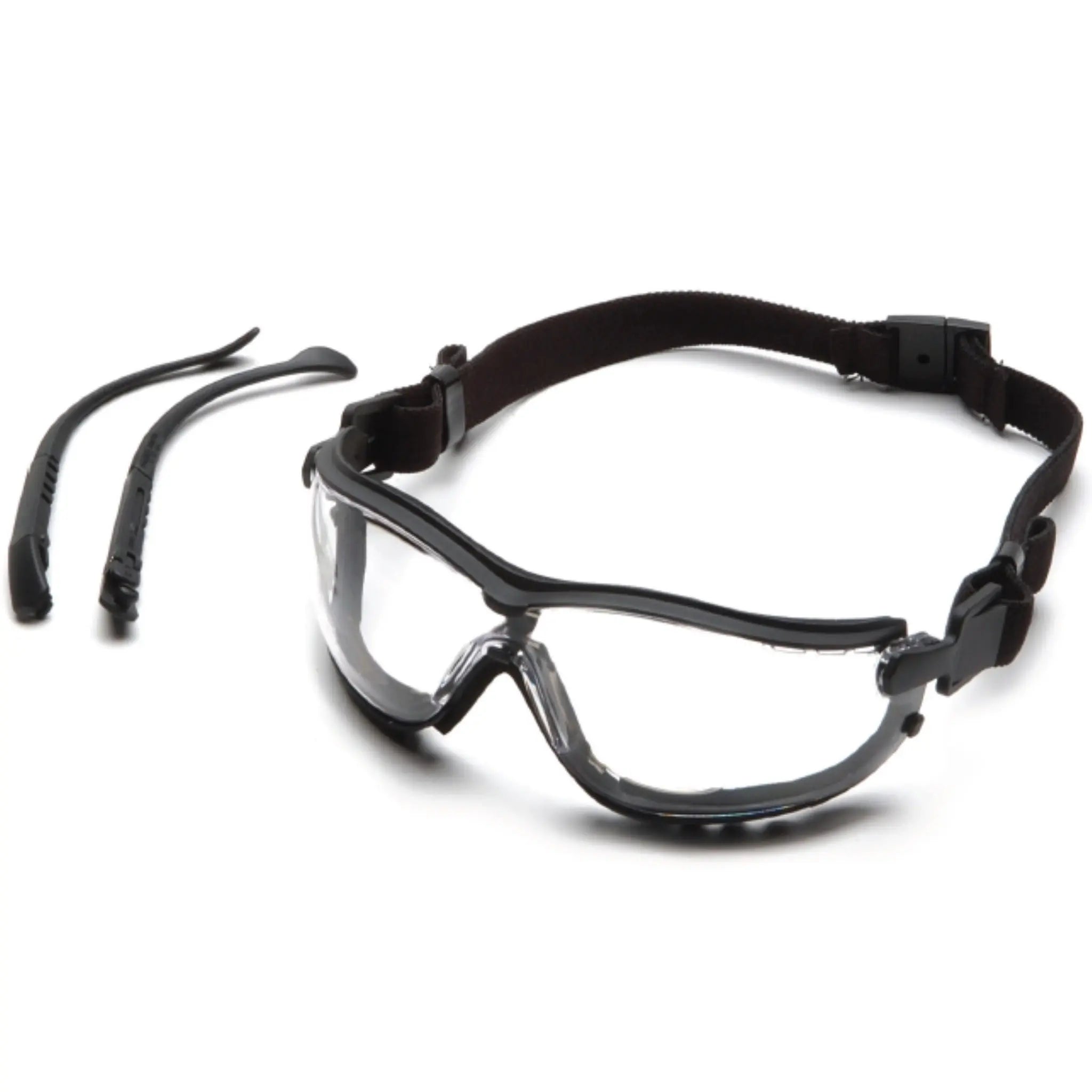 Pyramex V2G GB1810ST Goggles, Black Body, Clear H2X Anti-Fog Lens, 1 Each 