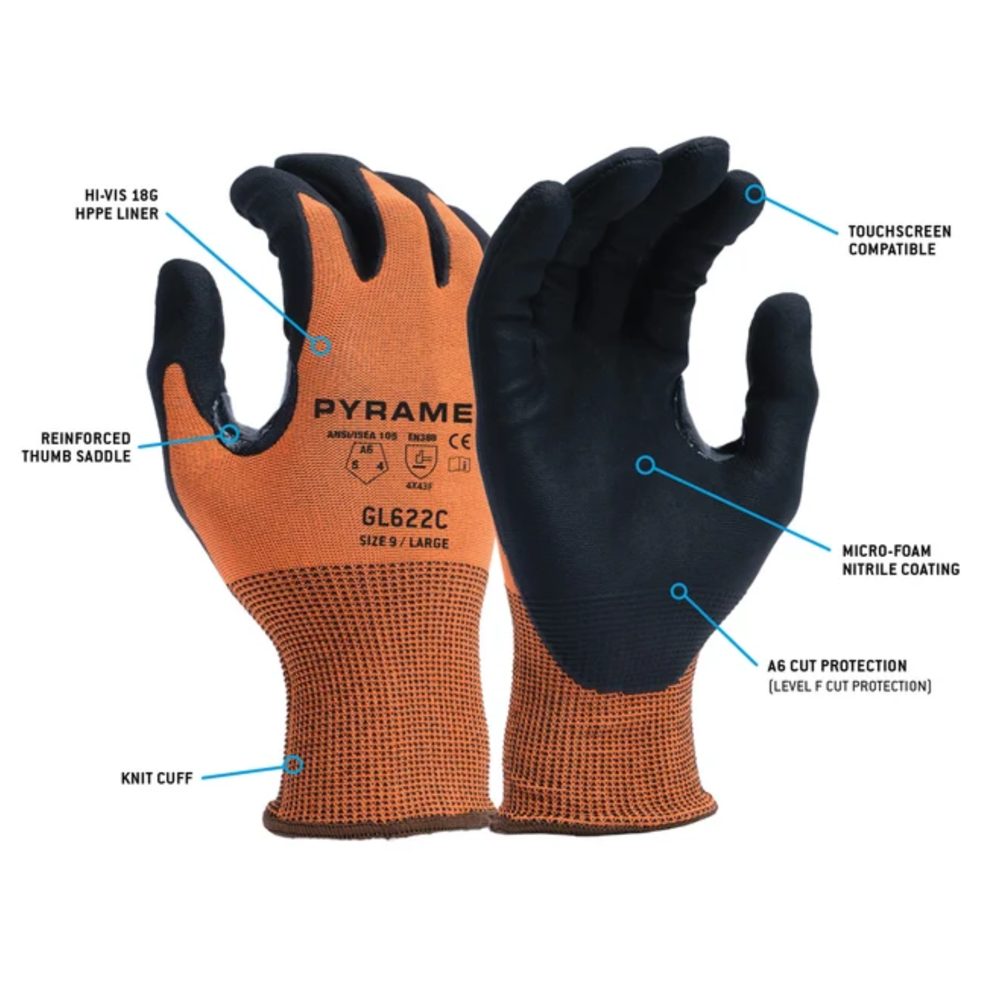 PYRAMEX GL622C Work Gloves, Image
