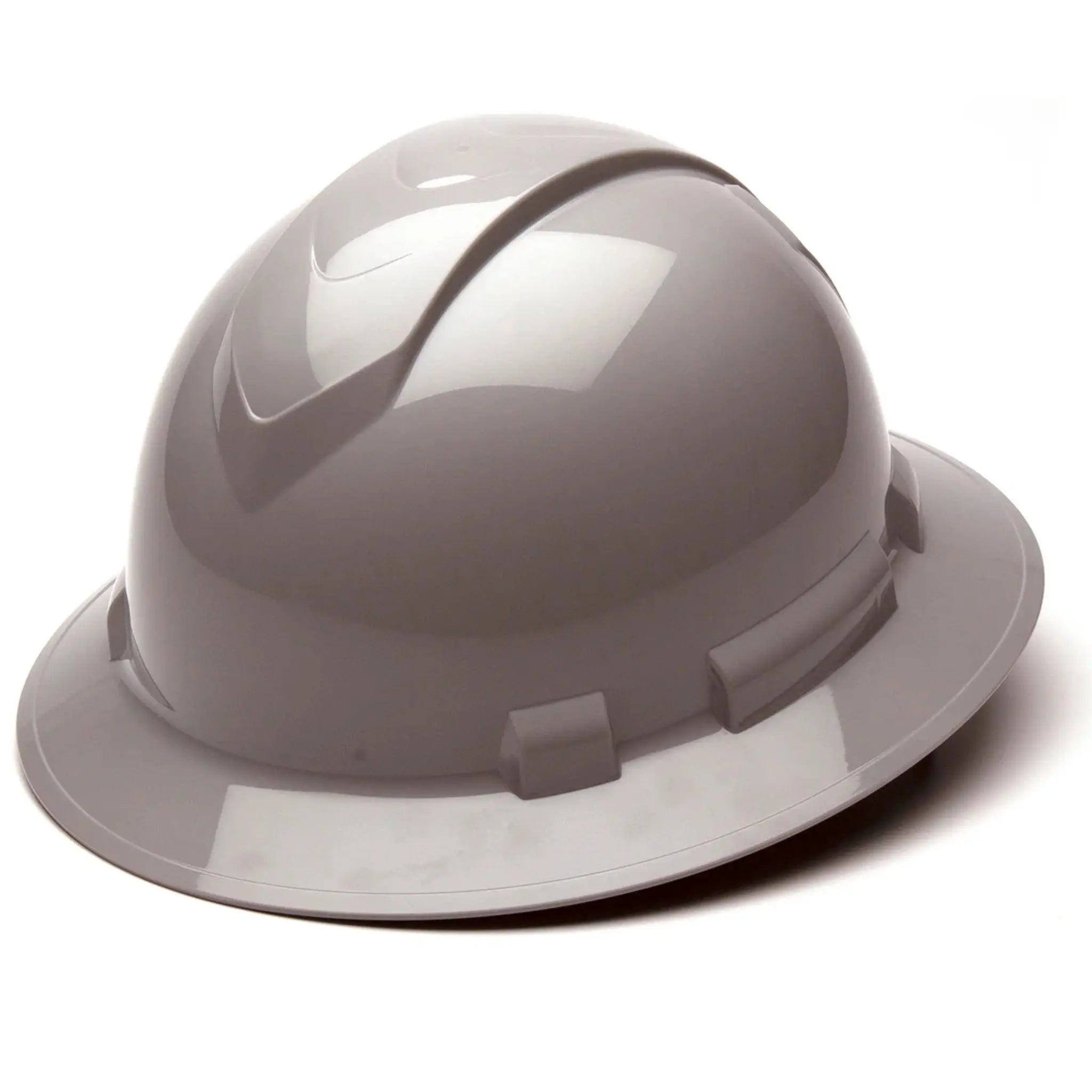 Pyramex Ridgeline 4 Point Standard Ratchet Full Brim Hard Hat, 1 Each 