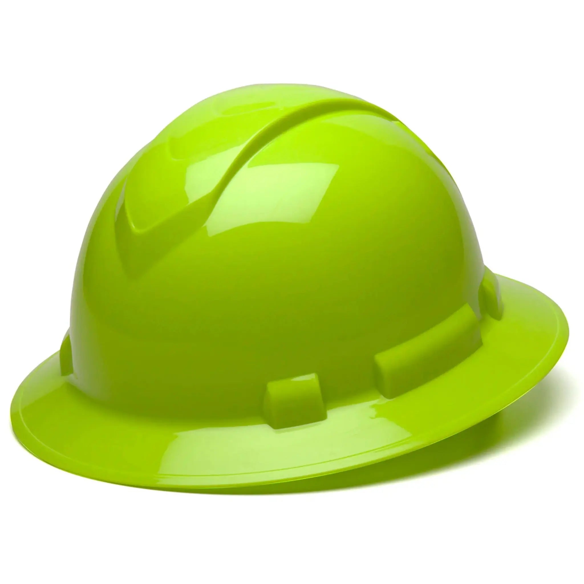 Pyramex Ridgeline 4 Point Standard Ratchet Full Brim Hard Hat, 1 Each 