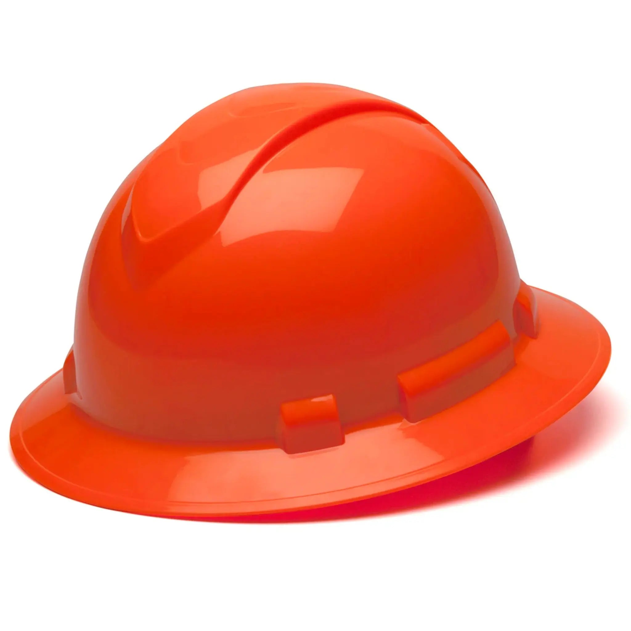 Pyramex Ridgeline 4 Point Standard Ratchet Full Brim Hard Hat, 1 Each 