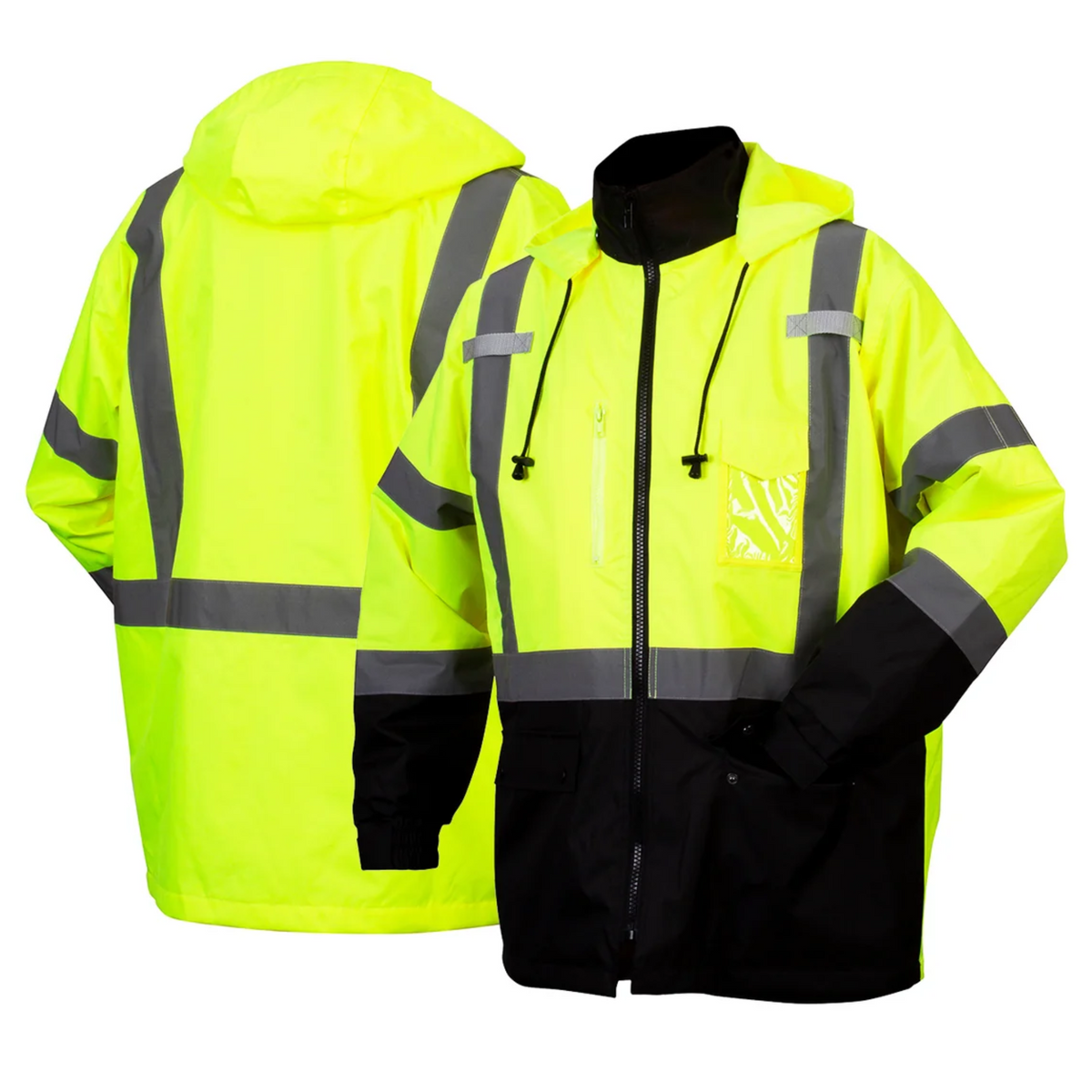 Pyramex RP3110 Class 3 Parka Jacket, Front/Back View