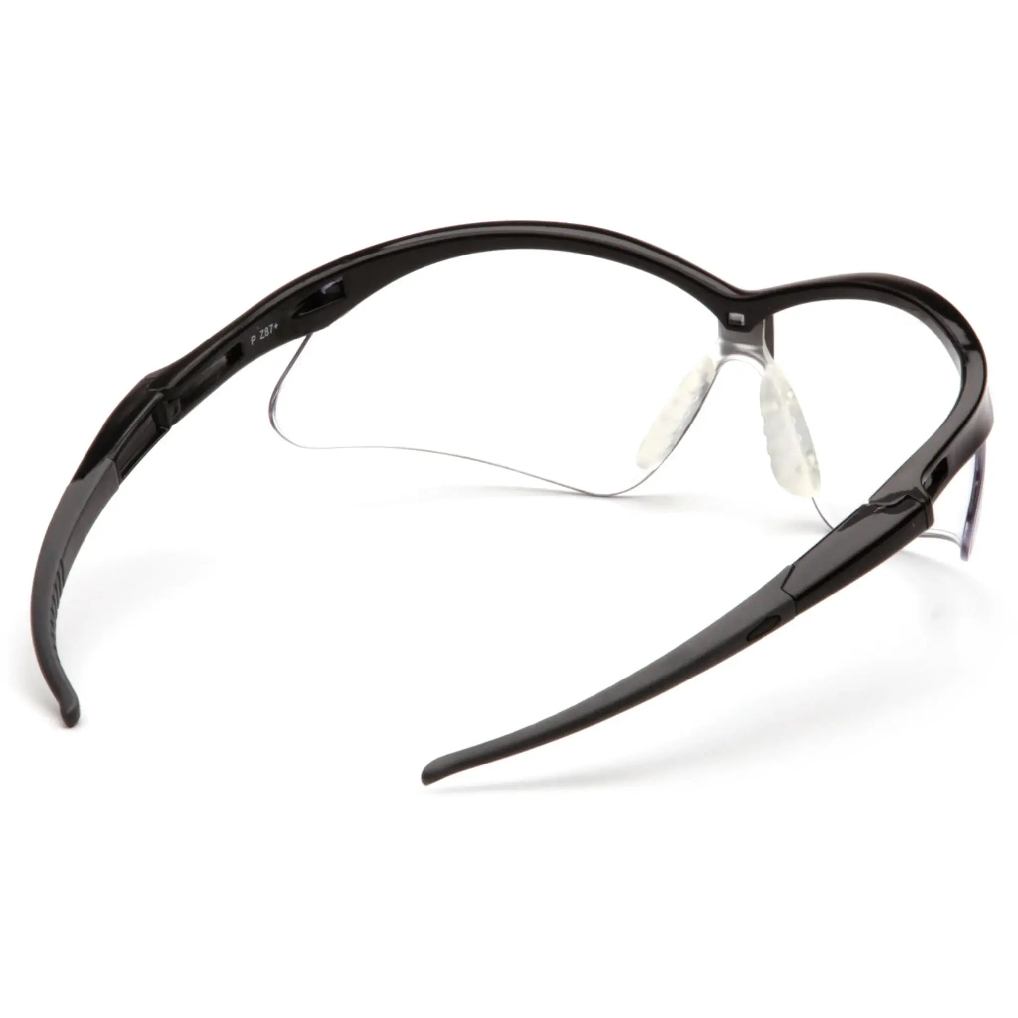 Pyramex SB6310STP PMXTREME Safety Glasses, Black Frame, Clear Anti-Fog Lens, Back