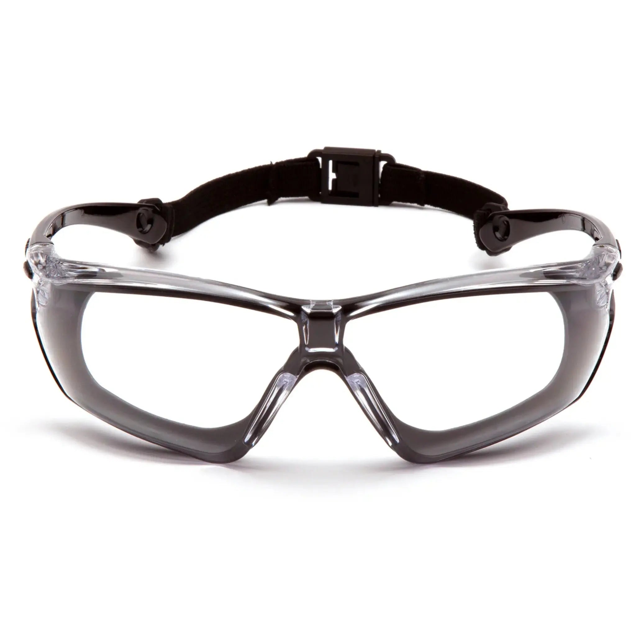 Pyramex Crossovr SBG10610DT Safety Glasses with Clear H2X Anti Fog Lens, Front