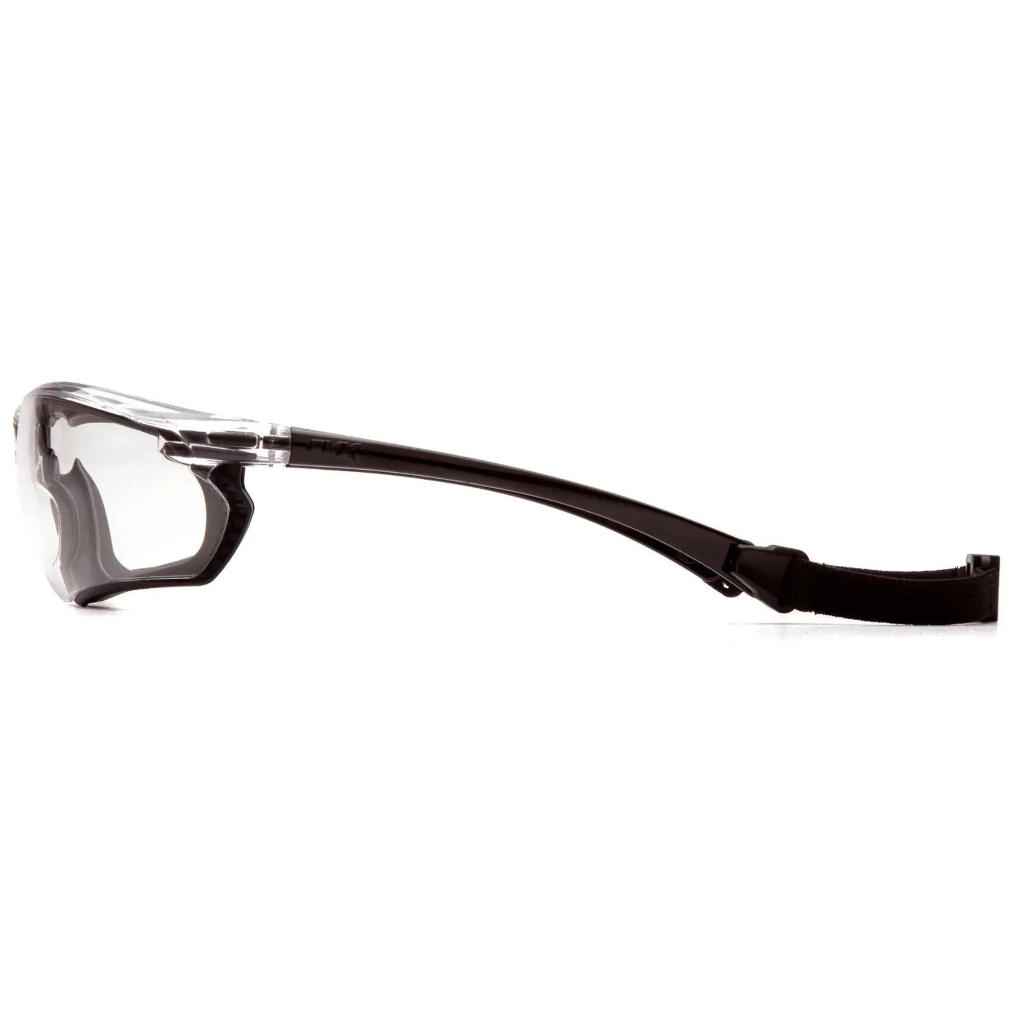 Pyramex Crossovr SBG10610DT Safety Glasses with Clear H2X Anti Fog Lens, Side