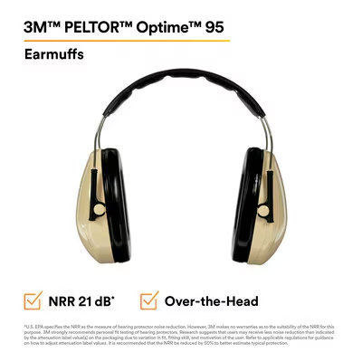 3M Peltor H6A-V Optime 95 Low-Series Earmuffs, 1 Each