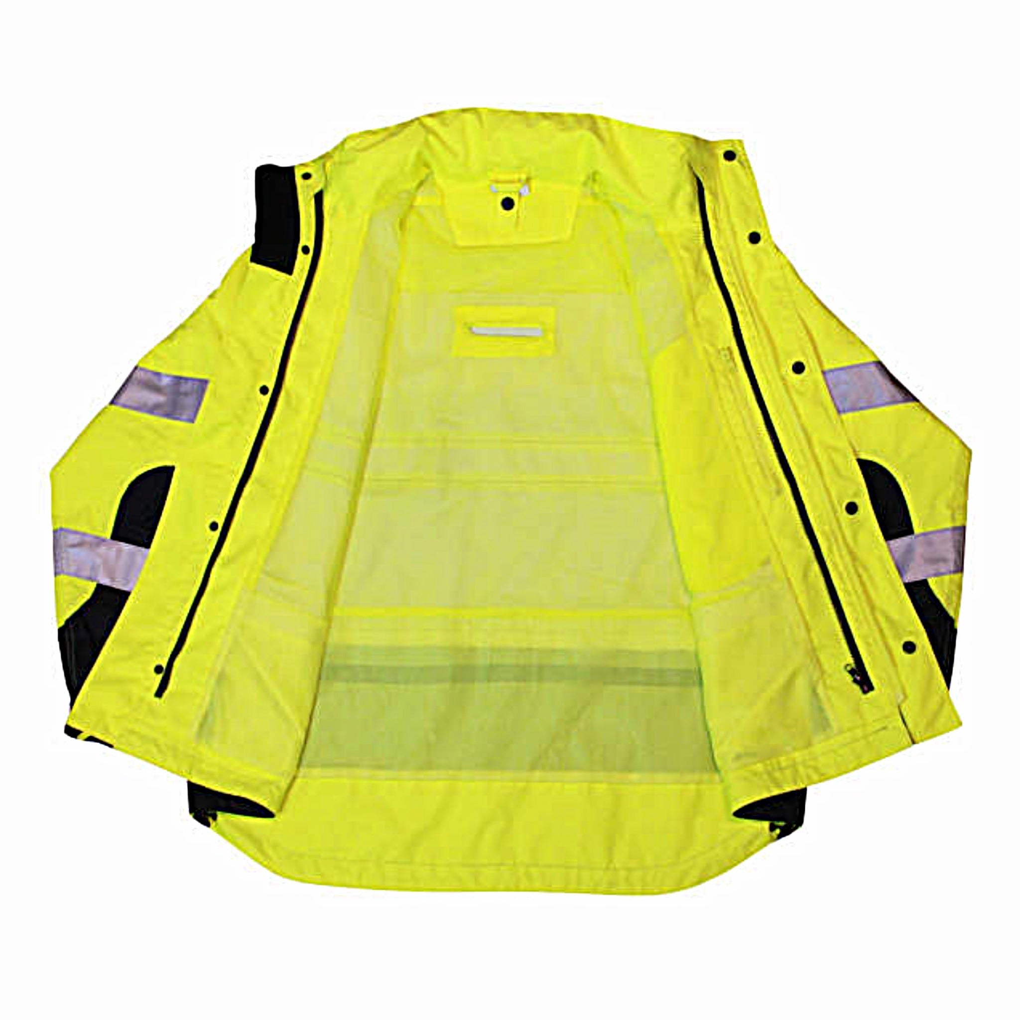 Radians RW32-3Z1Y Heavy Duty Rip Stop Waterproof Rain Jacket, Hi-Vis Green, 1 Each 