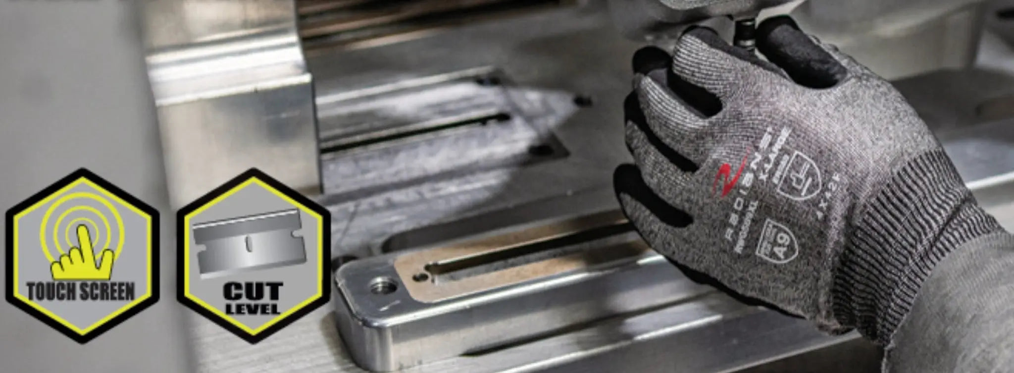 Radians RWG589 Sandy Foam Nitrile Coated Glove with Level A9 Cut Protection, Black, Application