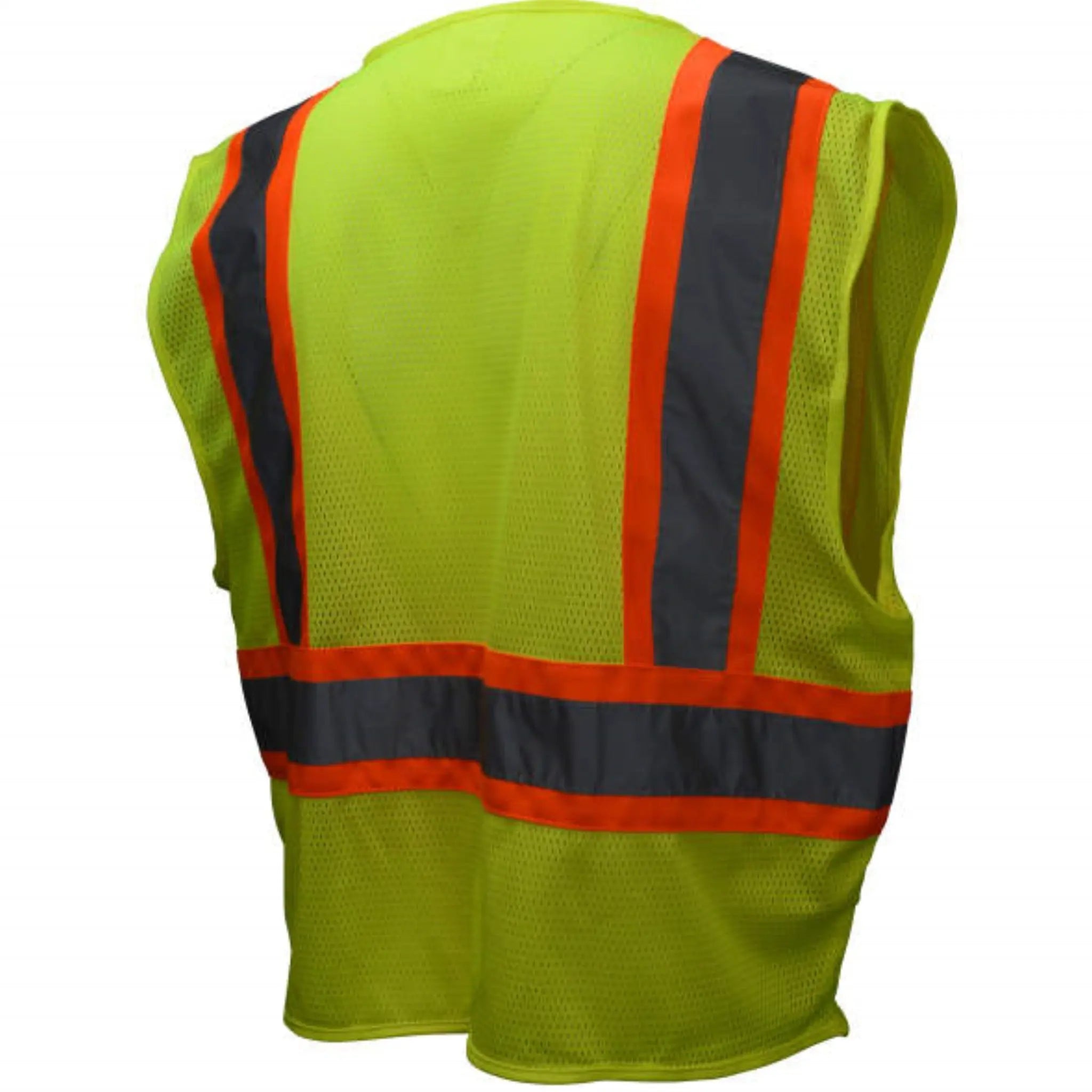 Radians SV22-2ZGM Economy Type R Class 2, Two-Tone Trim Safety Vest, Hi-Vis Green, 1 Each 