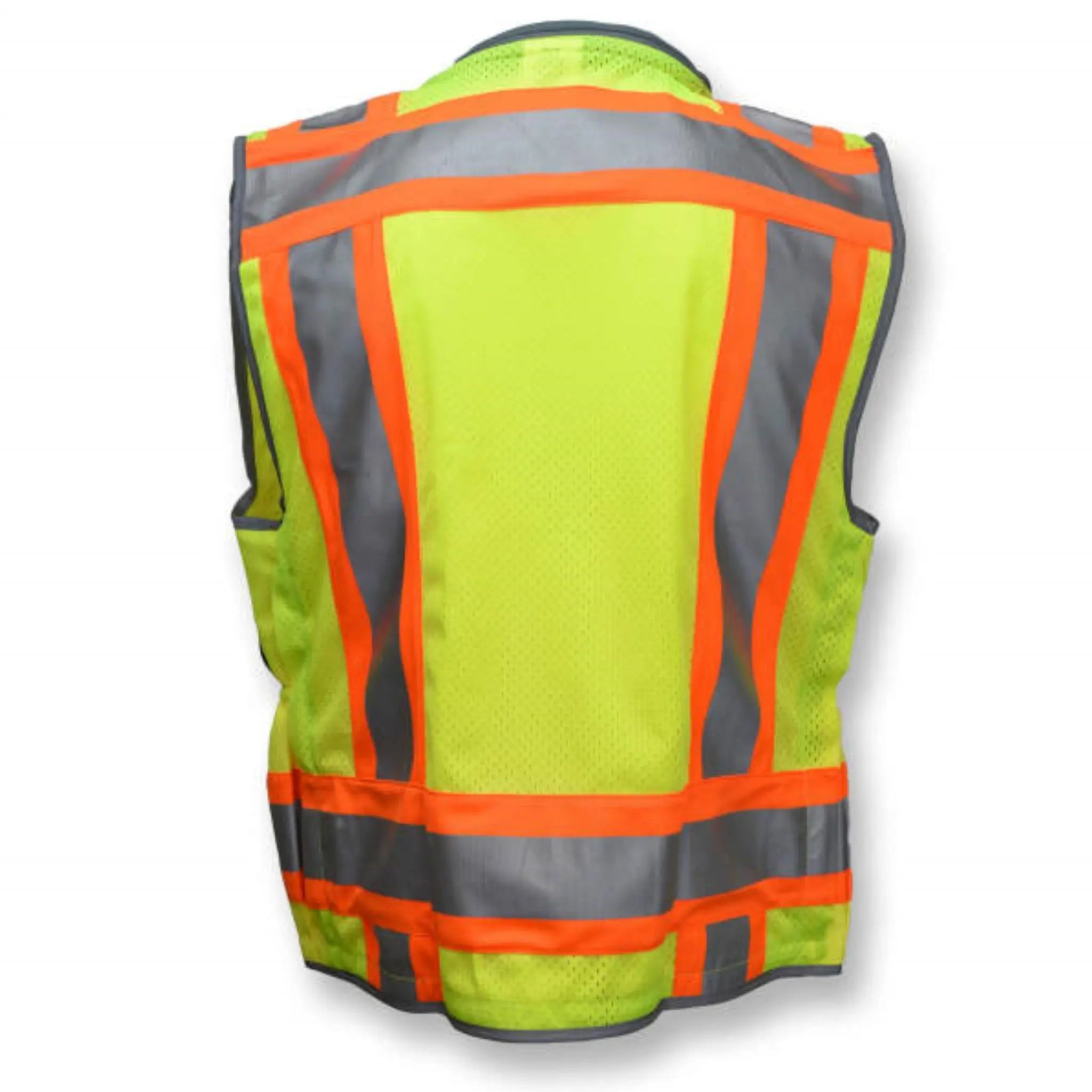 Radians SV55-2ZGD Class 2 Heavy Woven Two-Tone Engineer Vest, Hi-Vis Green, 1 Each 