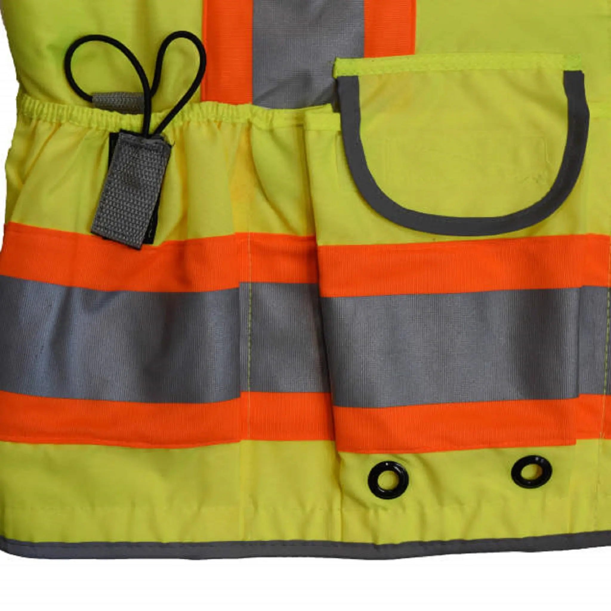Radians SV55-2ZGD Class 2 Heavy Woven Two-Tone Engineer Vest, Hi-Vis Green, 1 Each 