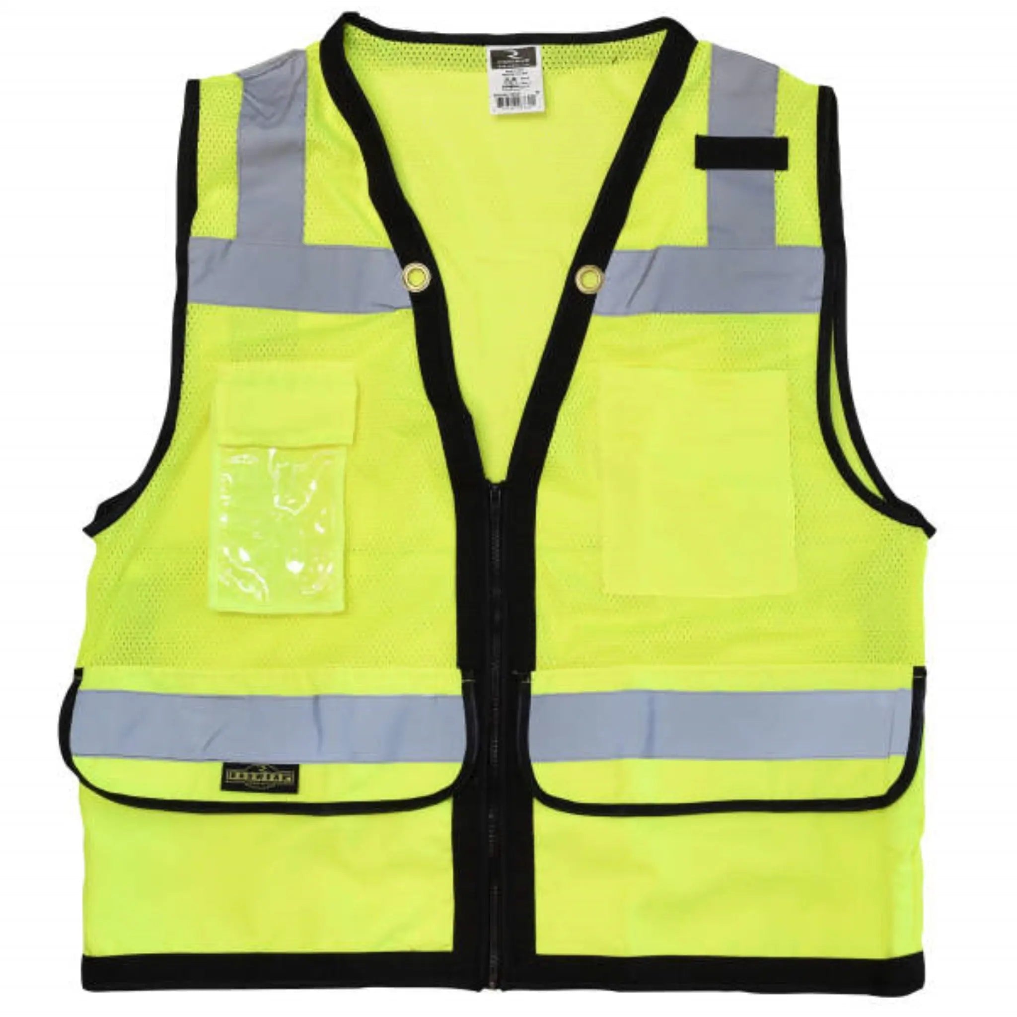 Radians SV59Z-2ZGD Type R Class 2 Heavy Duty Mesh/Solid Surveyor Safety Vest, Hi Vis Green, 1 Each 