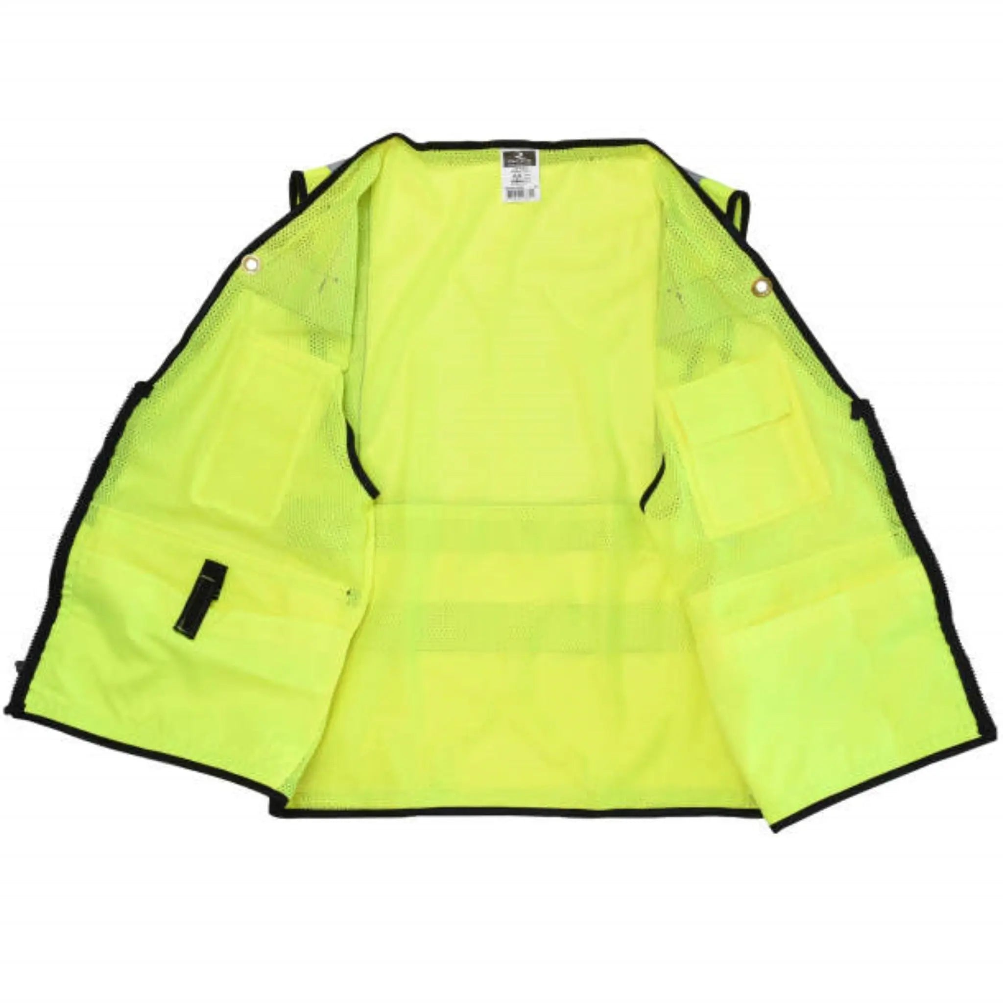 Radians SV59Z-2ZGD Type R Class 2 Heavy Duty Mesh/Solid Surveyor Safety Vest, Hi Vis Green, 1 Each 