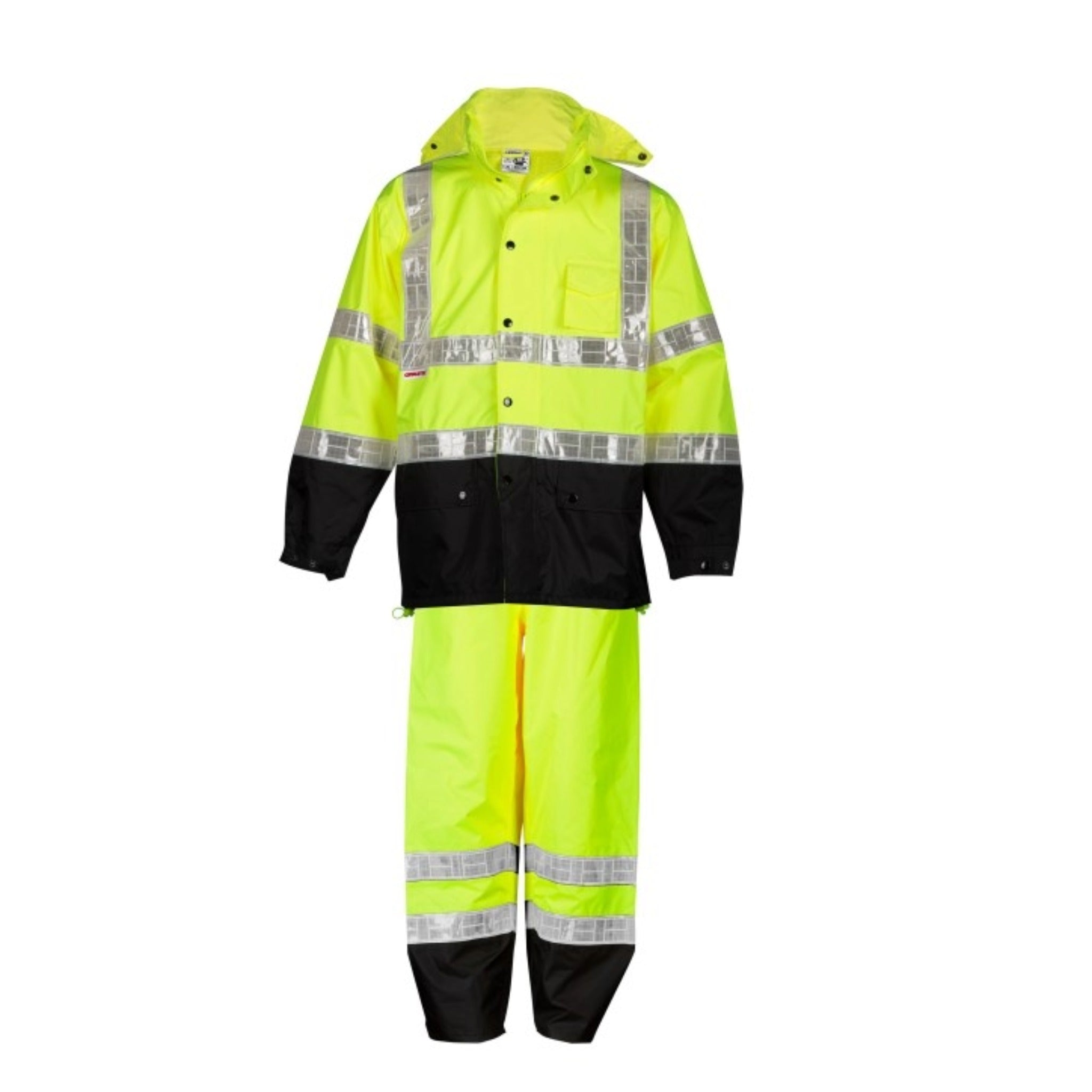 Kishigo RW100 Storm Stopper Pro 2-Piece Rain Suit, Lime, 1 Each-Front
