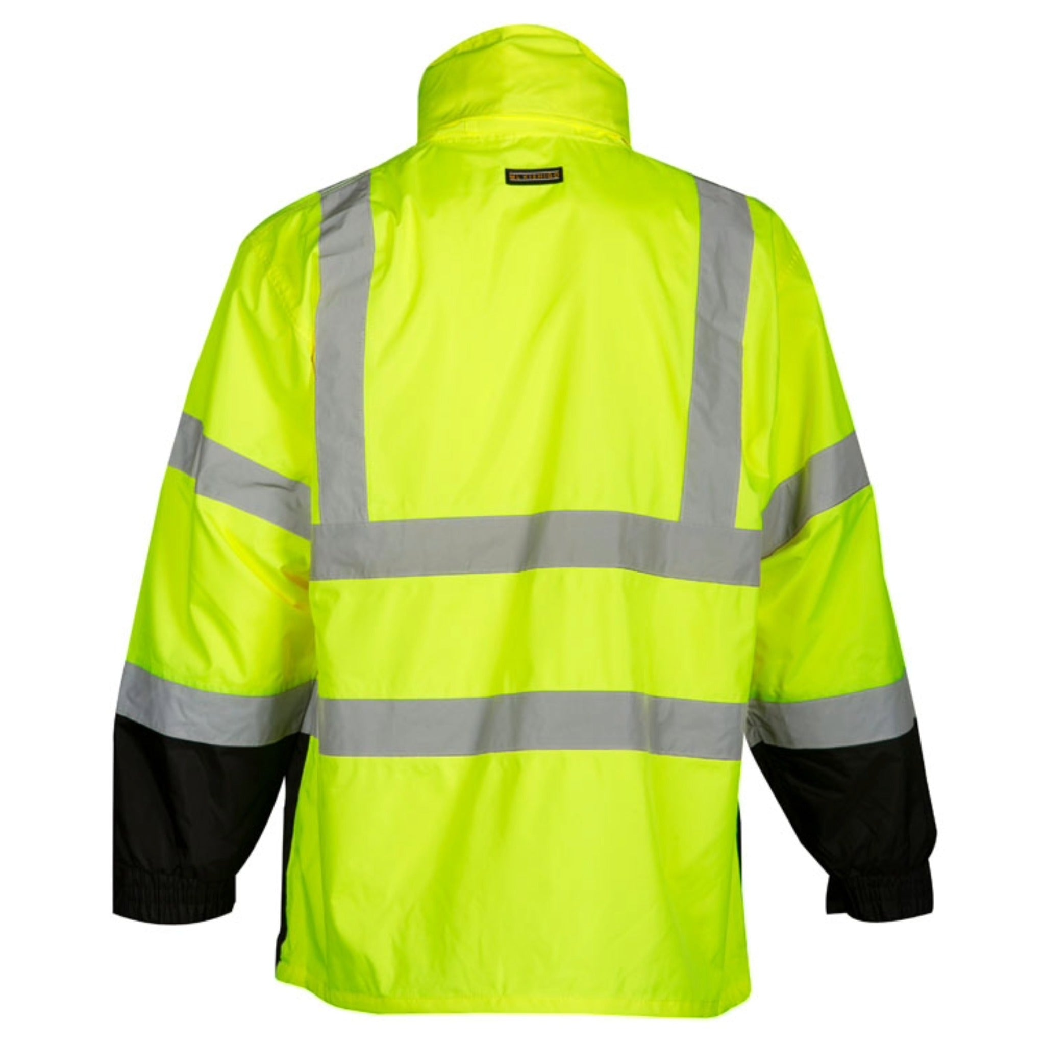 Kishigo RWJ102 Storm Cover Rainwear Jacket, Type R, Class 3, Lime, 1 Each-Back