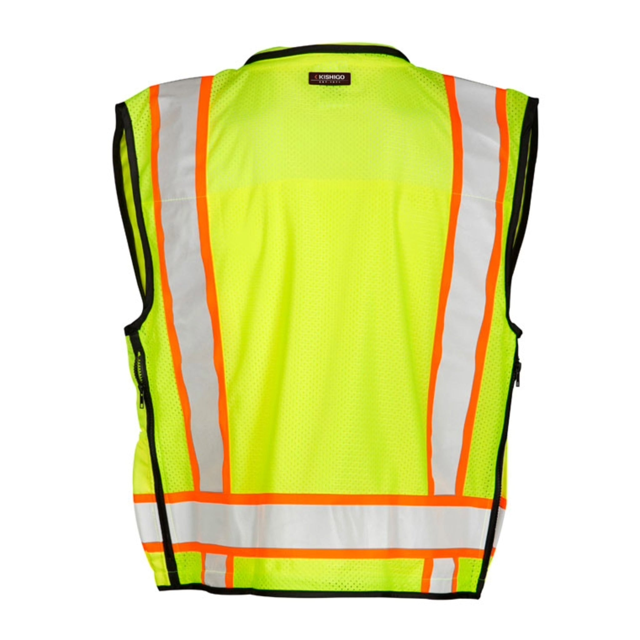 Kishigo S500 Professional Surveyors Vest, Type R, Class 2, Lime, 1 Each