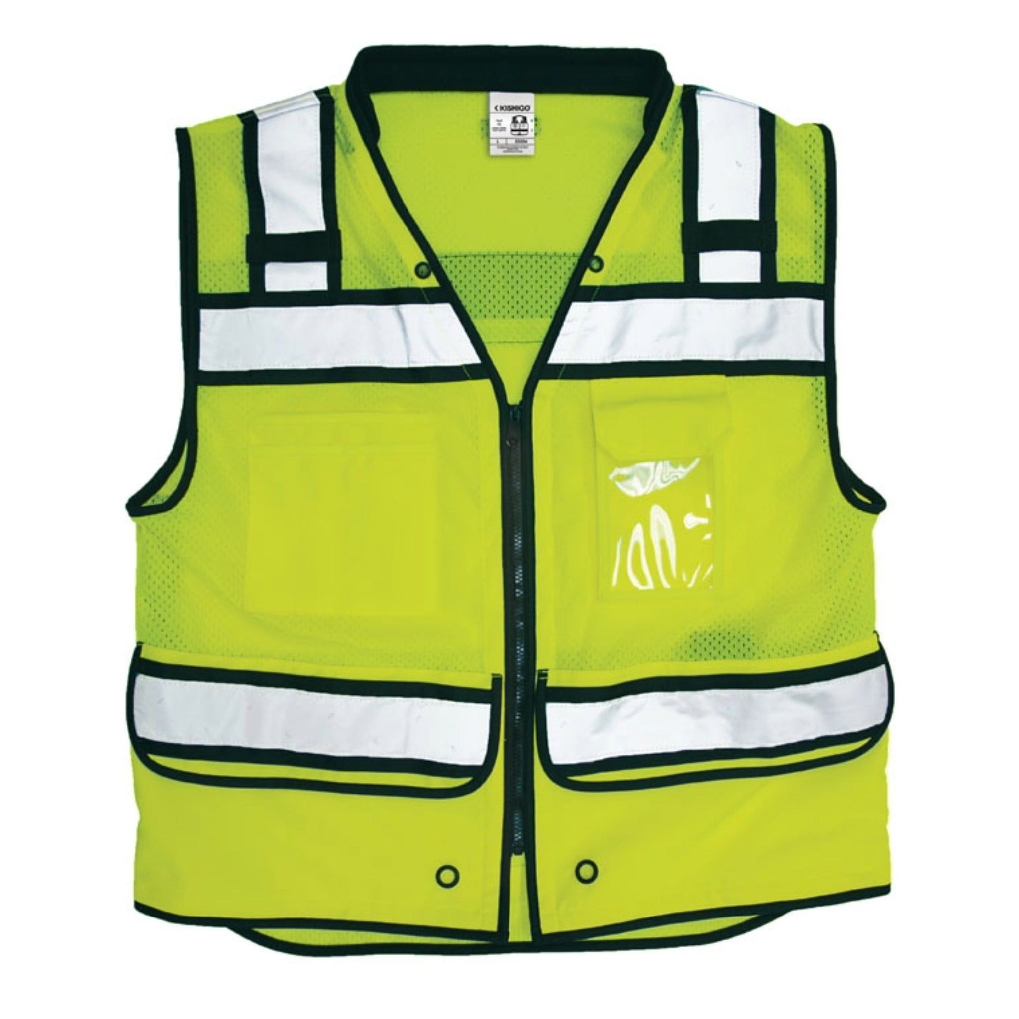 Kishigo S500 High Performance Surveyors Vest, Type R, Class 2, Lime, 1 Each