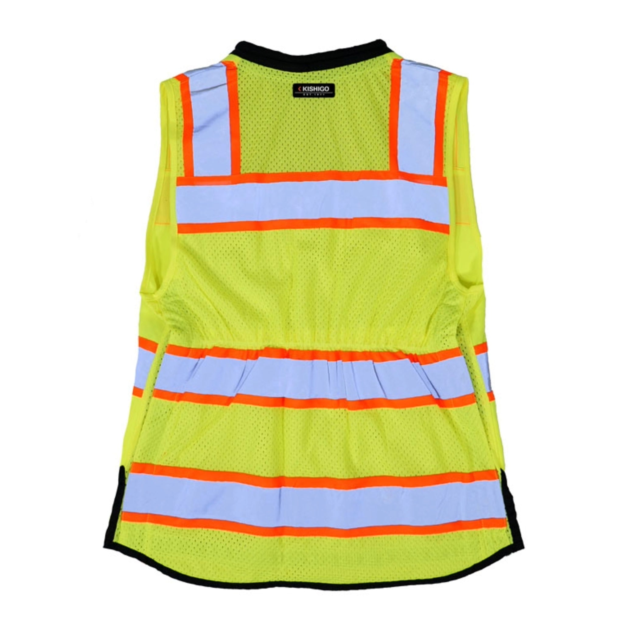 Kishigo S5021 Premium Black Series Women's Heavy Duty Surveyors Vest, Type R, Class 2, Lime, 1 Each