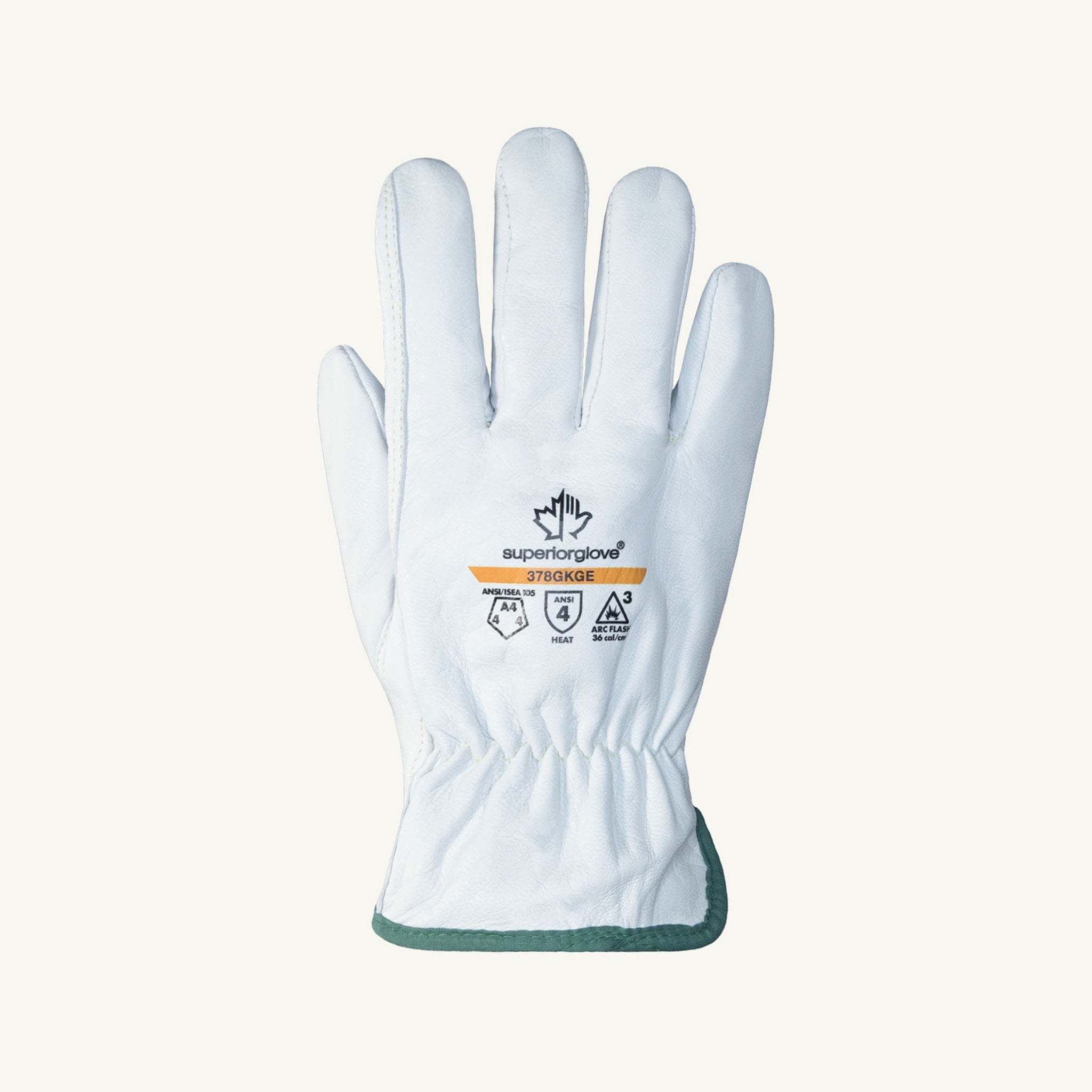 Superior Glove Works Endura 378GKGE-L Arc Flash-Rated Level 3 Goatskin Gloves, 36 cal, Large, 1 Pair, Back
