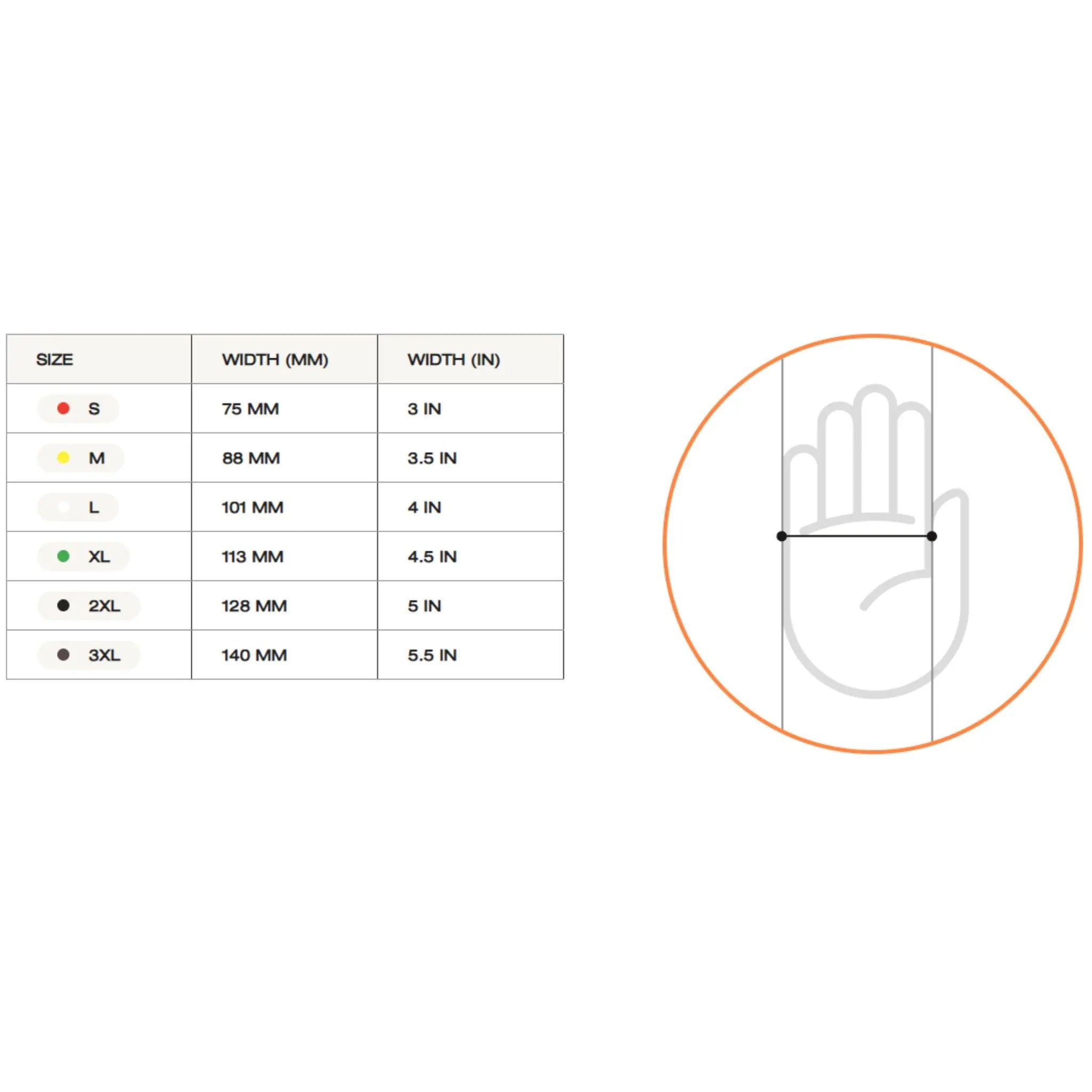 Superior Glove Works Endura 399GKGL5 Arc Flash Rated Leather Gloves with Cut A4 and Heat 3 Plus 5in Cuffs, Size Chart