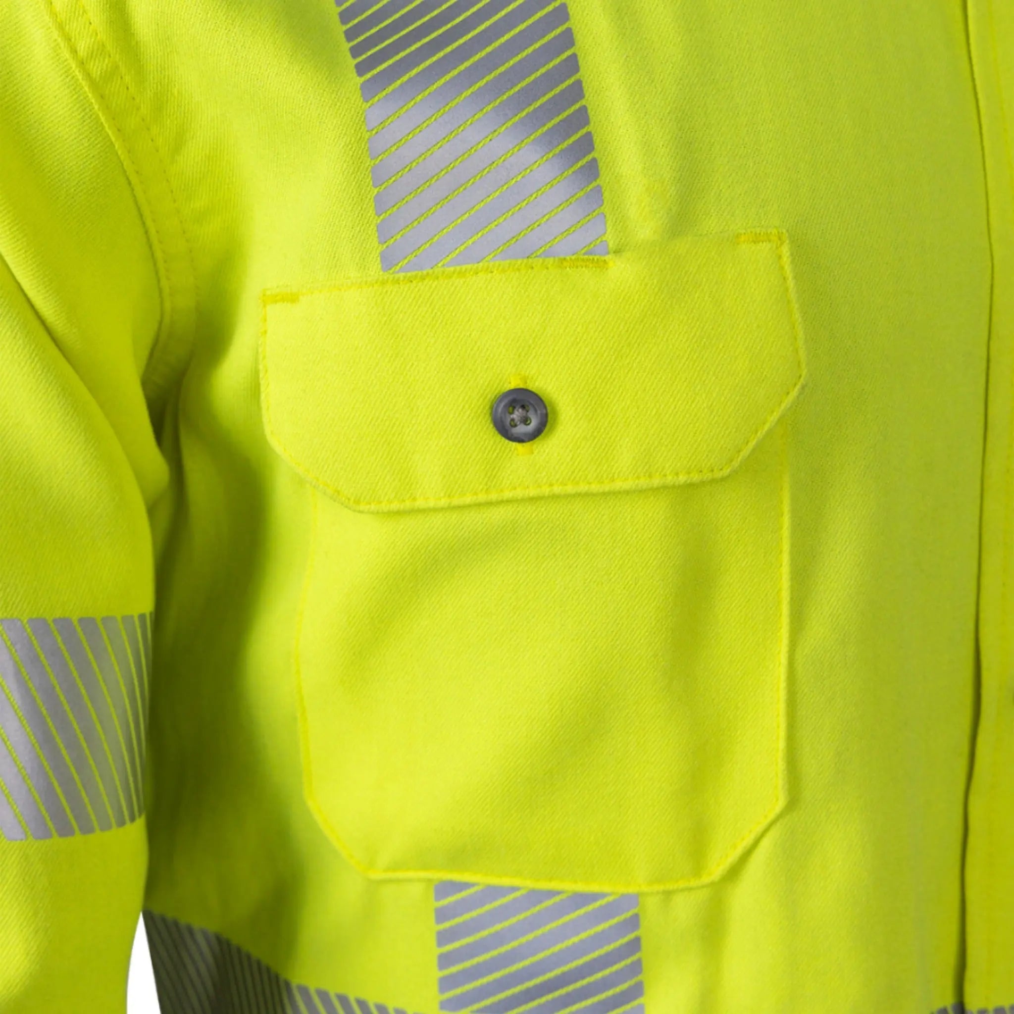 National Safety Apparel DRIFIRE SHRTS1C3 FR Hi-Vis Lightweight Work Shirt Class 3, Fluorescent Yellow, 1 Each 