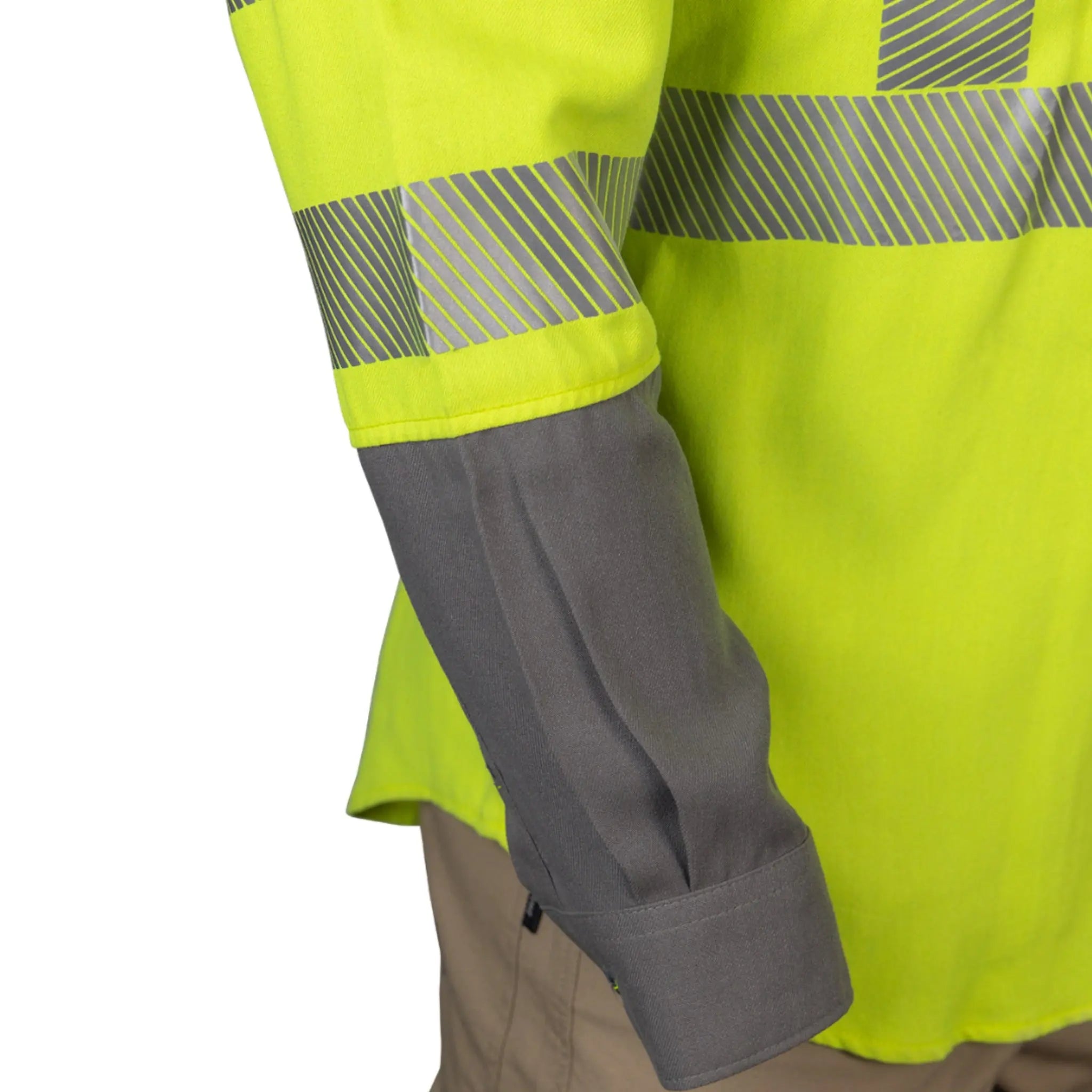 National Safety Apparel DRIFIRE SHRTS1C3 FR Hi-Vis Lightweight Work Shirt Class 3, Fluorescent Yellow, 1 Each 