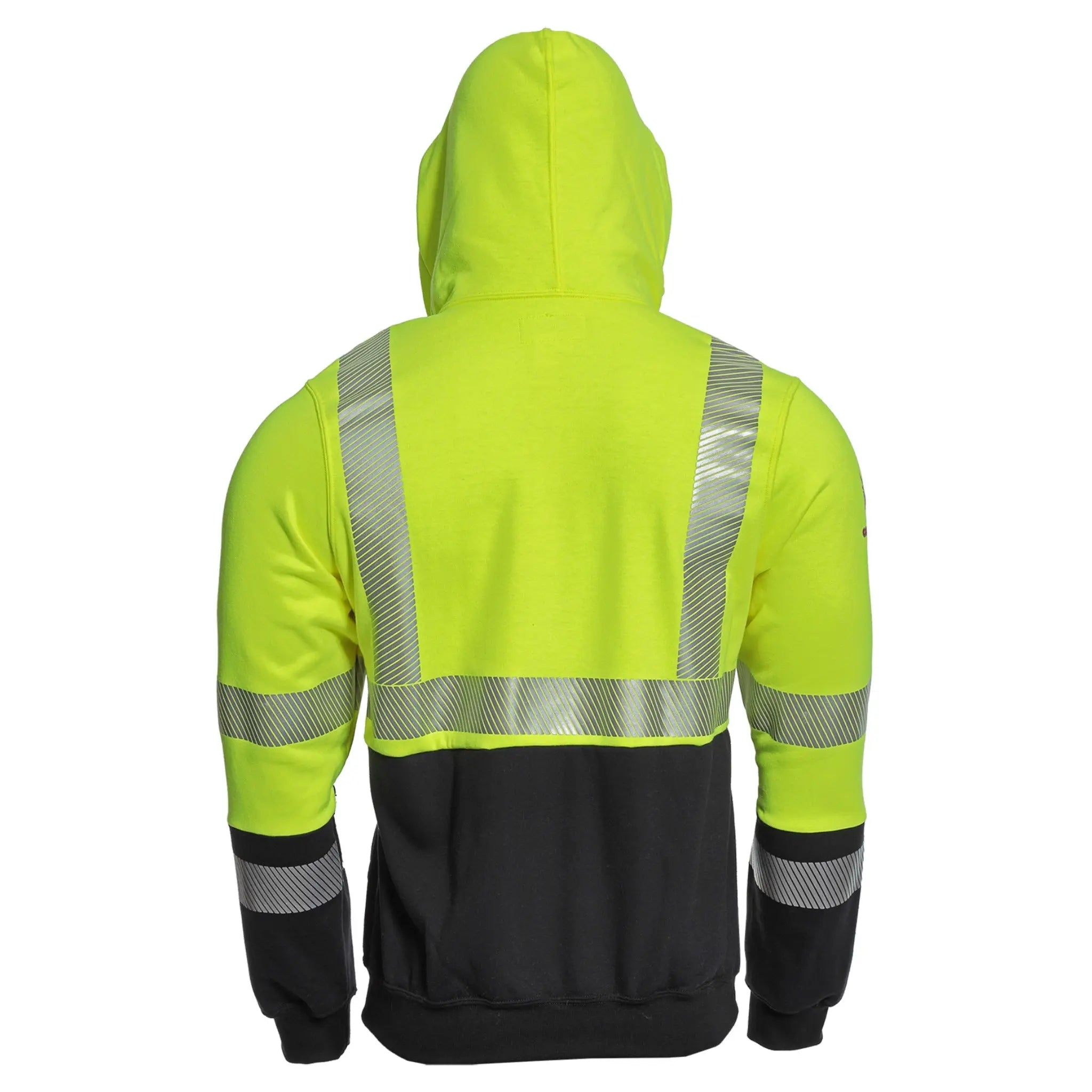 National Safety Apparel DRIFIRE SWSHEHZC3 FR Hi-Vis Hybrid Zip Hoodie Class 3-Back-Image