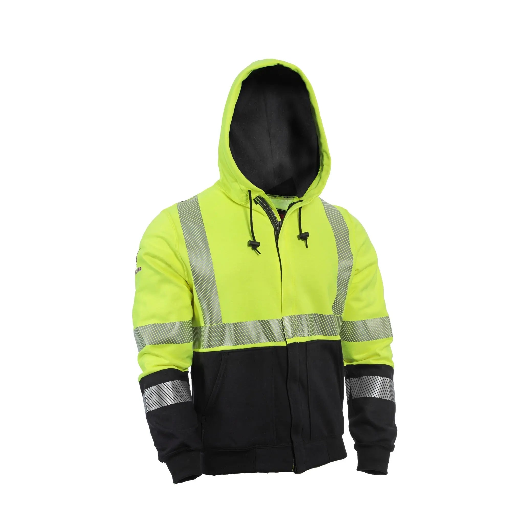 National Safety Apparel DRIFIRE SWSHEHZC3 FR Hi-Vis Hybrid Zip Hoodie Class 3-Main-Image
