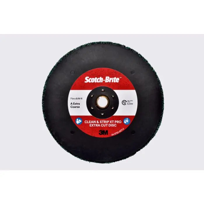 Scotch-Brite™ Clean and Strip XT Pro Extra Cut Disc, TN Quick Change, 7 in x 5/8 in-11, A XCS, 5 per case