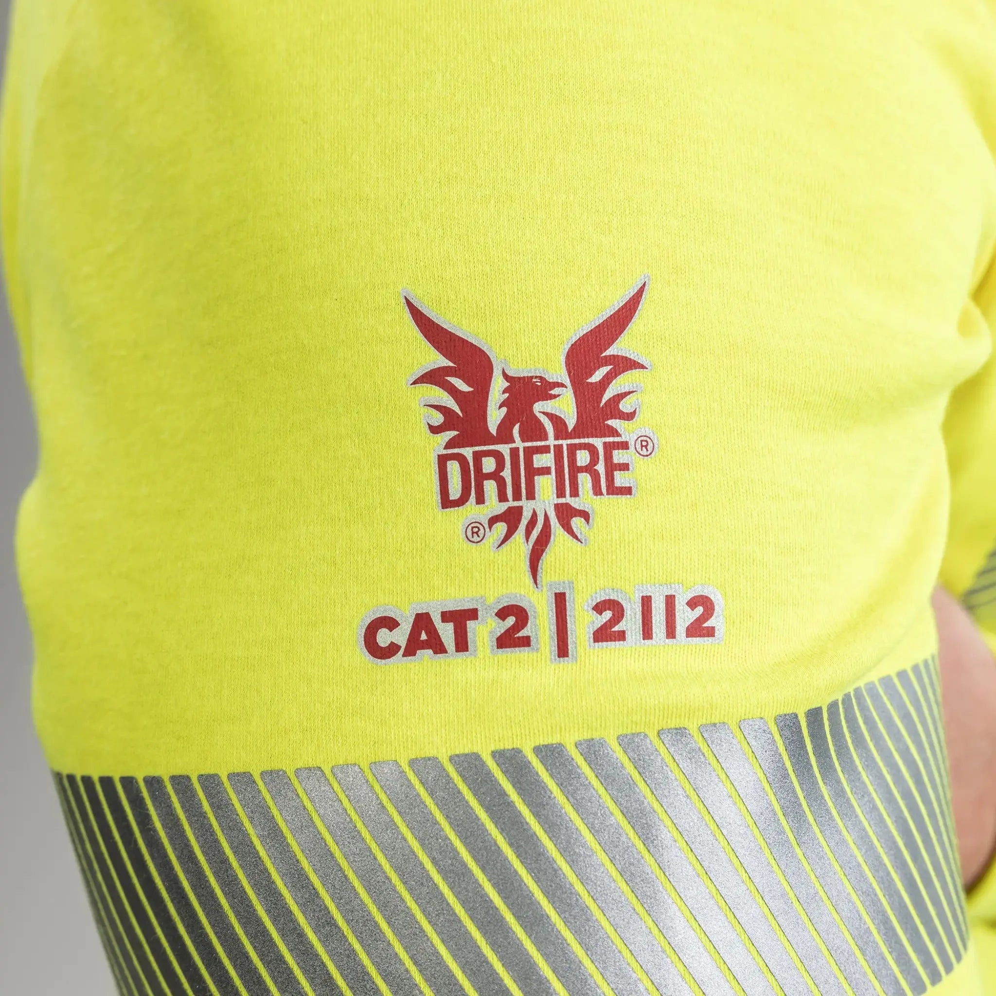 National Safety Apparel DRIFIRE TEEY2LSPC3 FR Hi-Vis Dual Hazard Long Sleeve T-Shirt Class 3-Logo