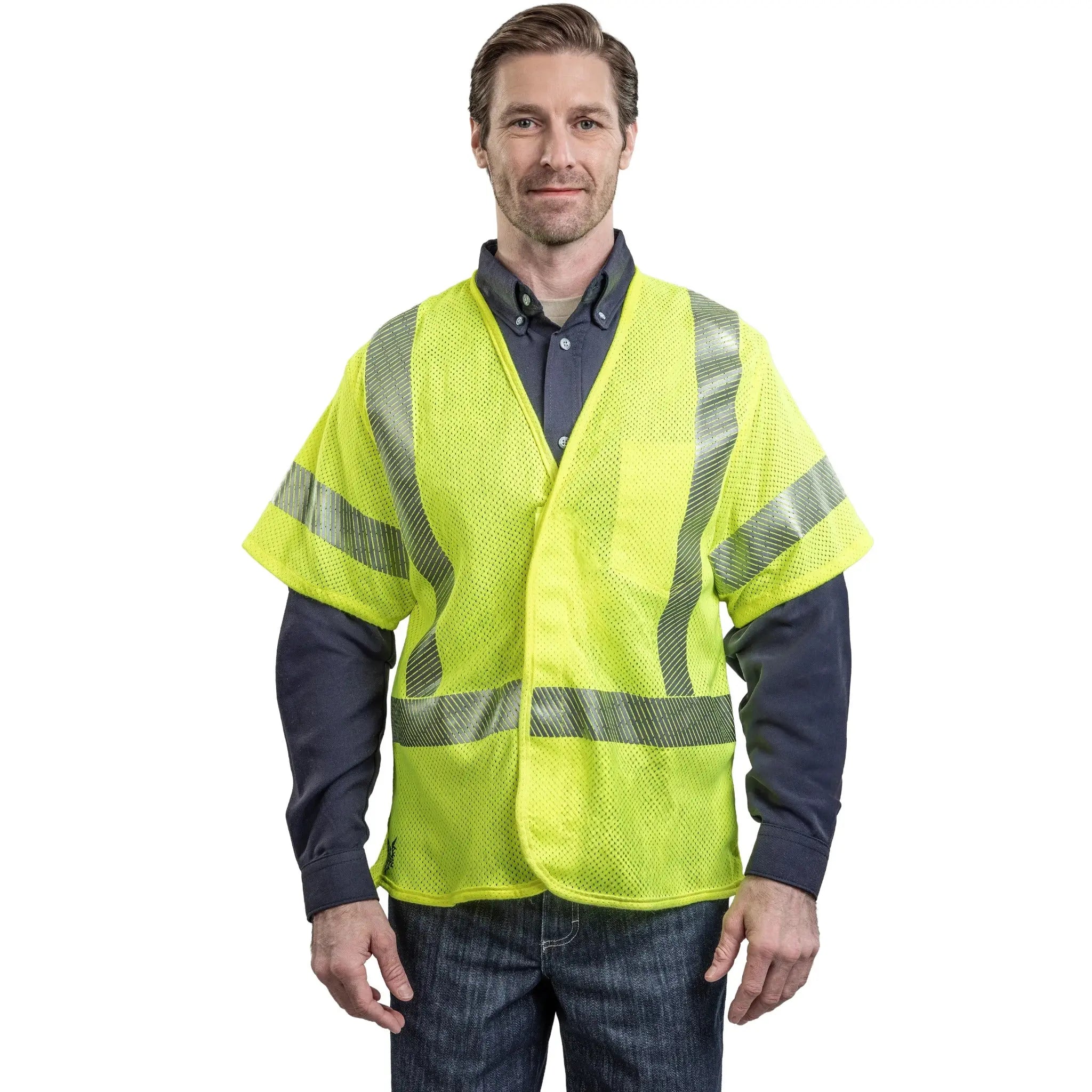 National Safety Apparel V00HA3V FR Mesh Vest Class 3-Model