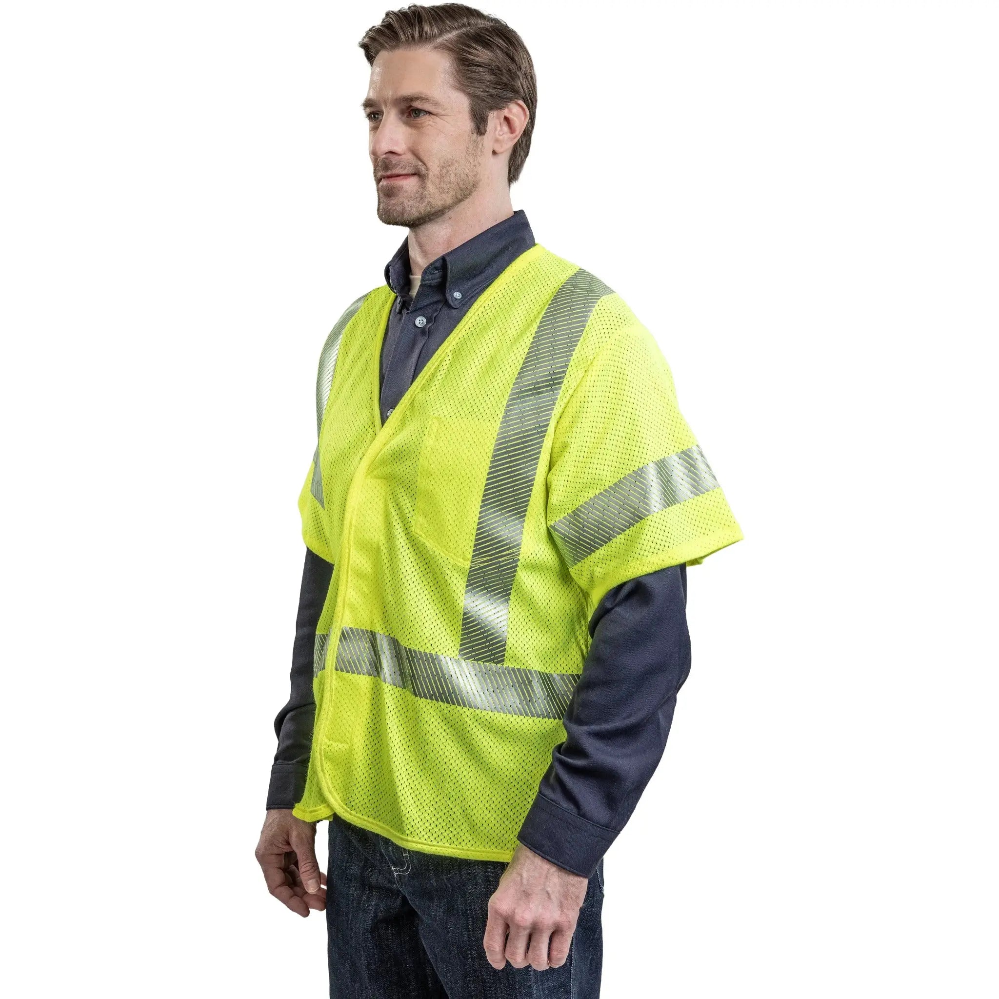 National Safety Apparel V00HA3V FR Mesh Vest Class 3-Side