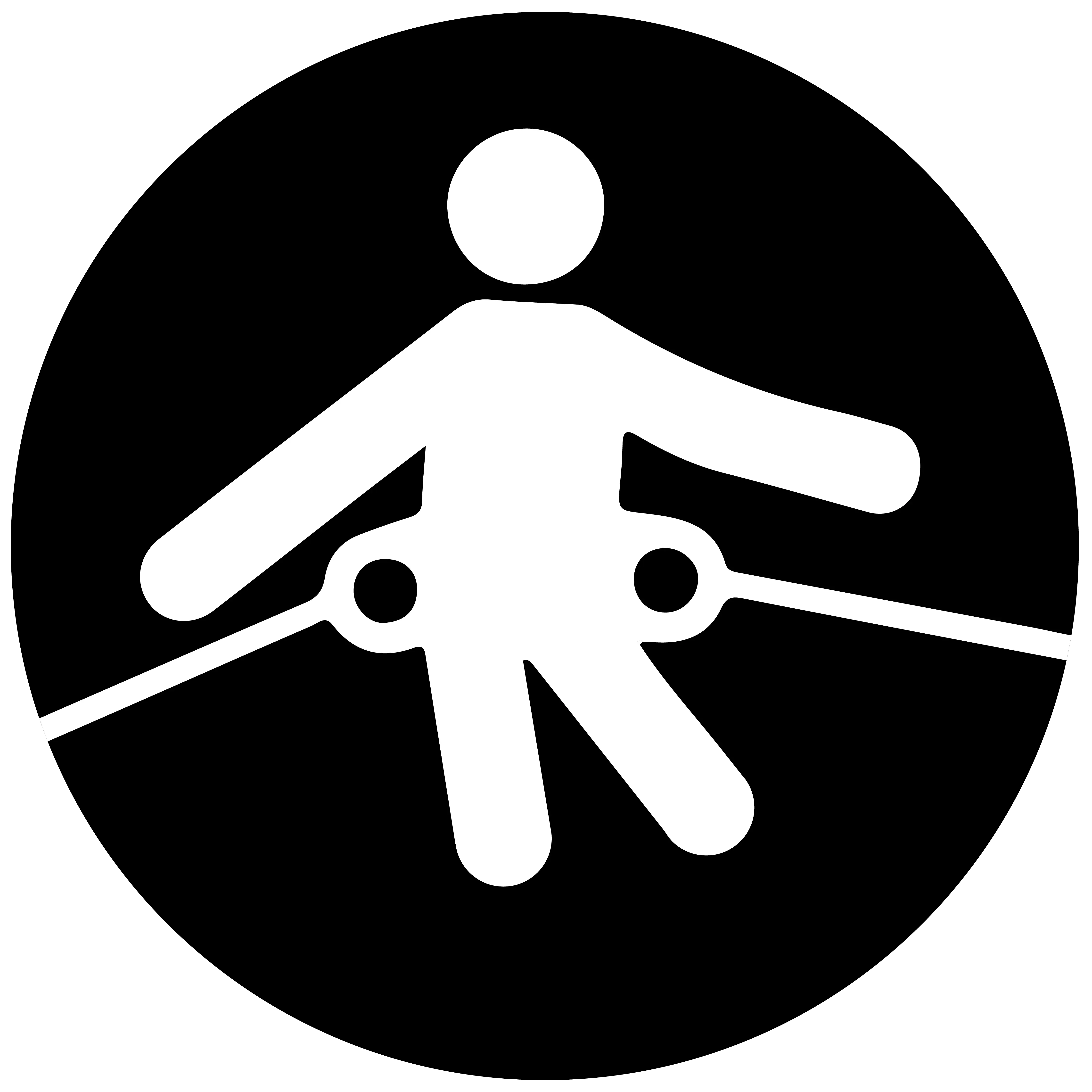 Shows a figure using hip D-rings for hands-free positioning.