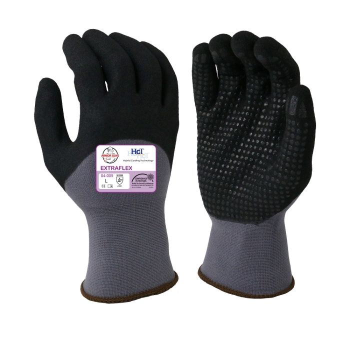 Armor Guys Extraflex 04-005 15 Gauge Nylon Liner Work Gloves, Gray, Box of 12 Pairs