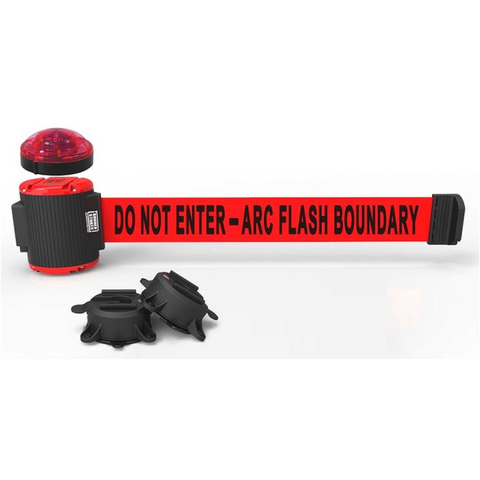 Banner Stakes MH5011L 30' Magnetic Wall Mount with Light Kit Banner, Red, Do Not Enter - Arc Flash Boundary legend, 1 Each