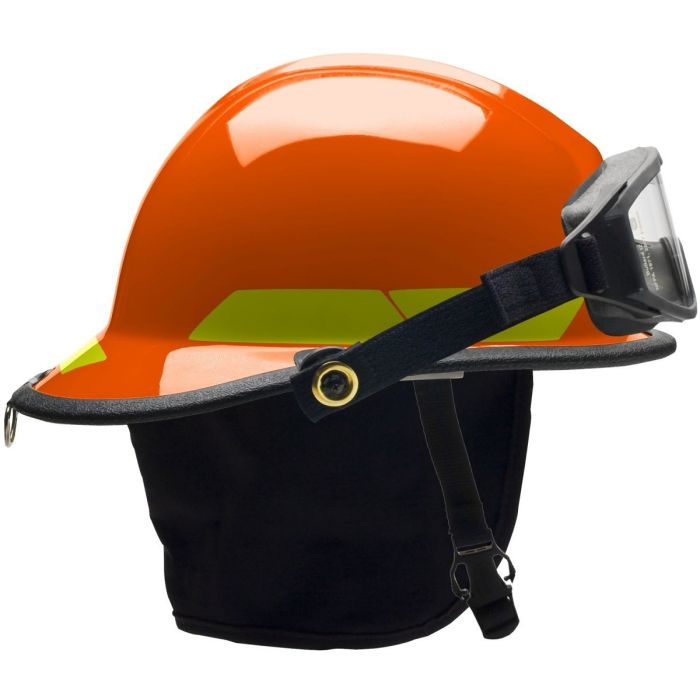 Bullard Firedome Helmet w/Goggles-Orange
