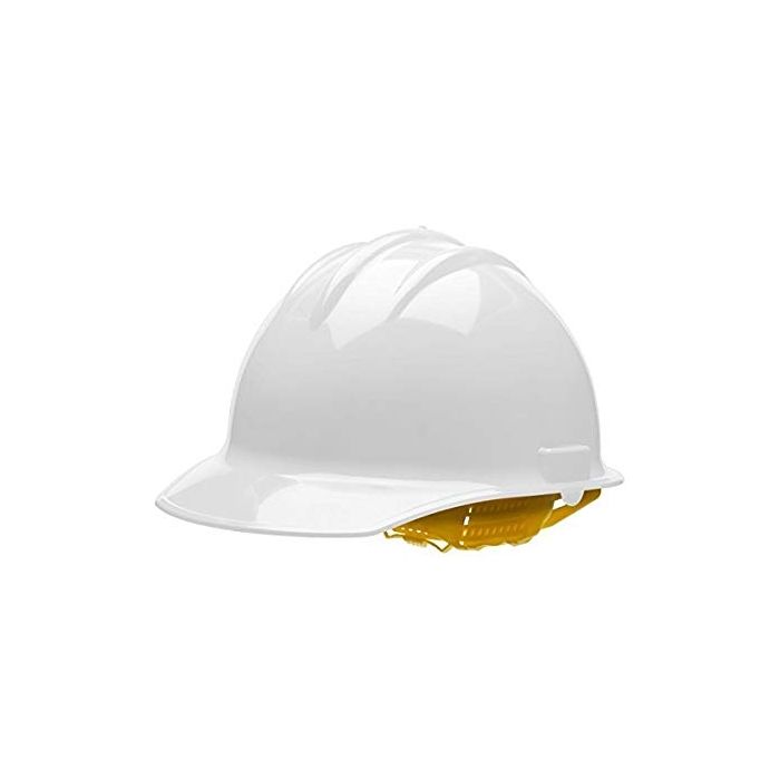 Bullard® White HDPE Cap Style Hard Hat With 6 Point Pinlock Suspension