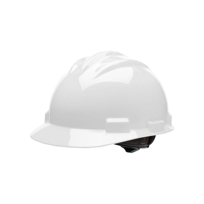 Bullard® White HDPE Cap Style Hard Hat With 4 Point Rachet Suspension