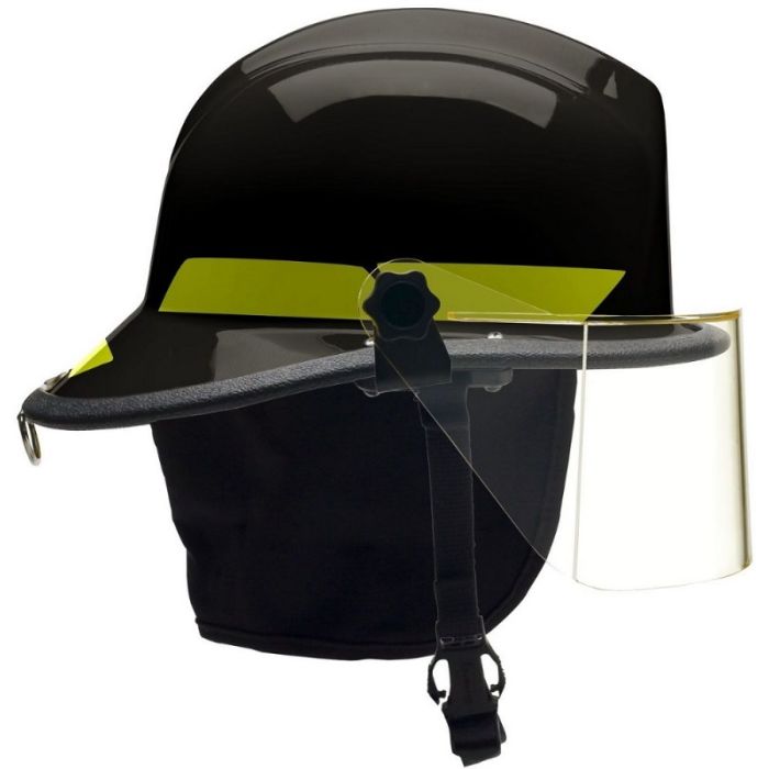 Bullard LTX Firedome Structural Fire Helmet, Black, Universal, 1 Each