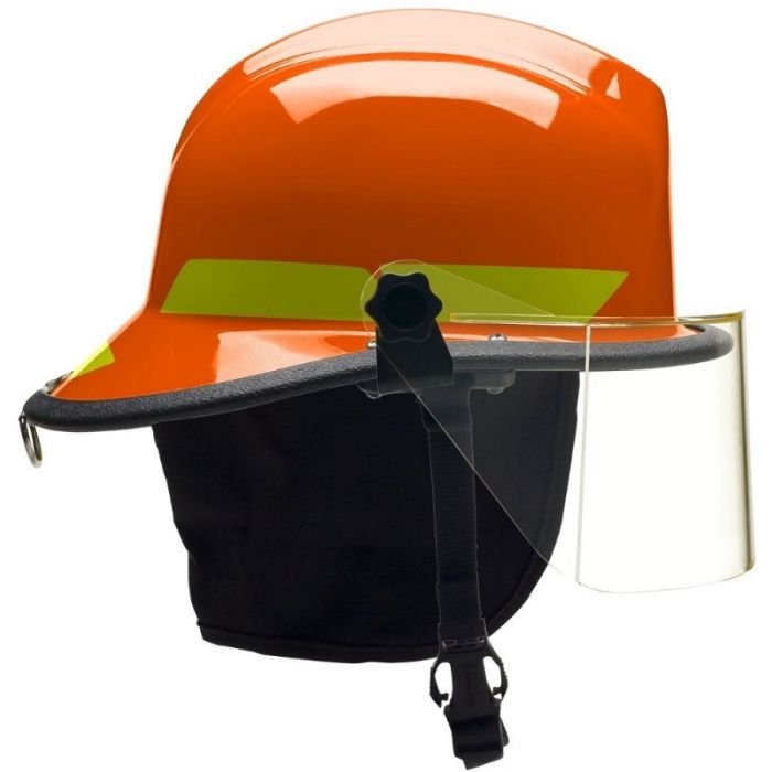 Bullard LTX Firedome Structural Fire Helmet, Orange, Universal, 1 Each