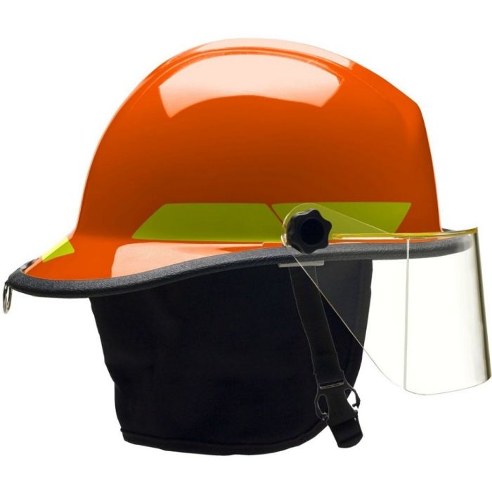 Bullard PX Firedome Structural Fire Helmet, Orange, Universal, 1 Each