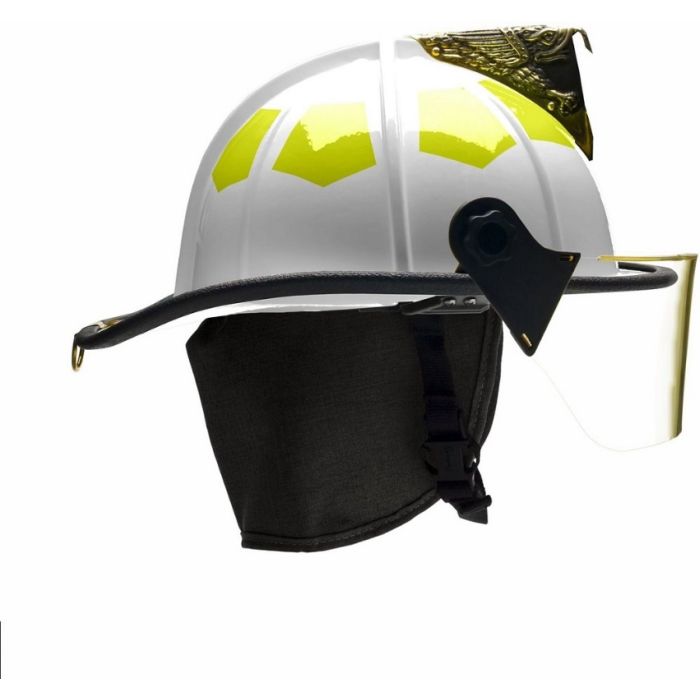 Bullard UST6 Structural Fire Helmet with 6" Brass Eagle, White, Universal, 1 Each