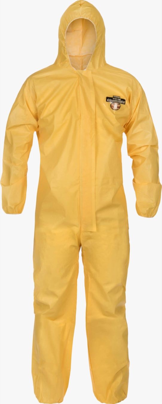 Lakeland C1S428Y ChemMax 1 Coverall Serged Seam Attached Hood & Elastic (Case of 25)