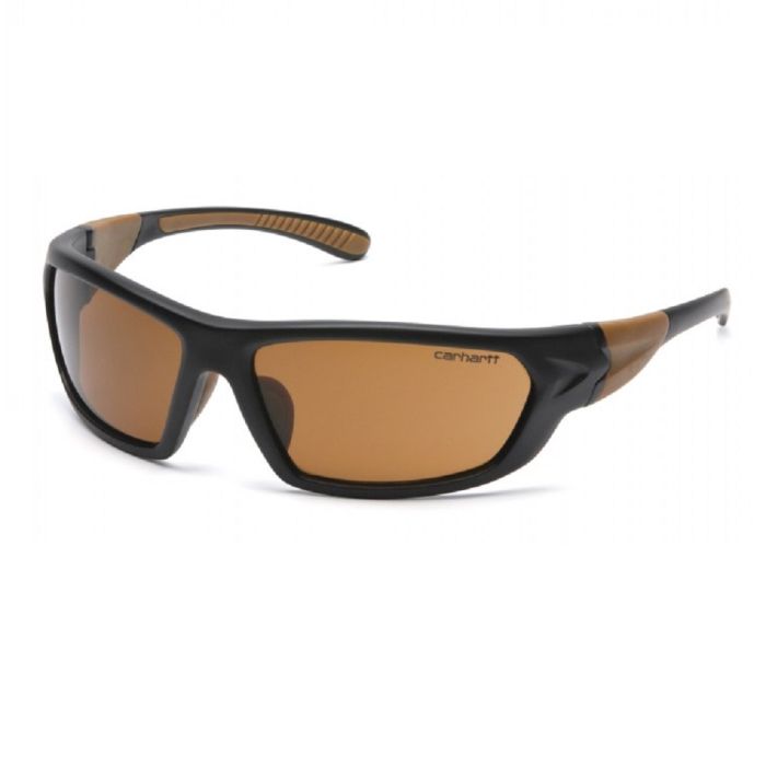 Pyramex Carhartt CHB218D Carbondale Safety Glasses, Sandstone Bronze Lens, Black and Tan Frame, One Size, Box of 12