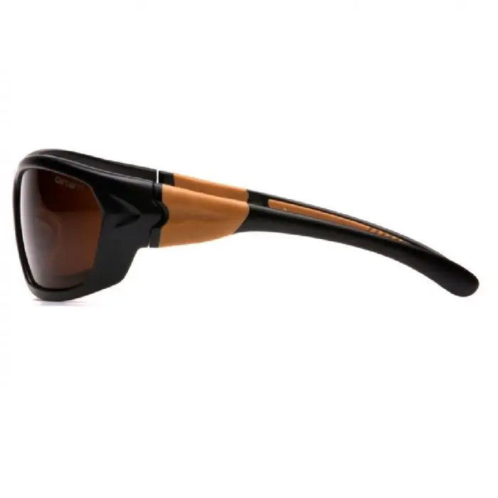 Pyramex Carhartt CHB218D Carbondale Safety Glasses, Sandstone Bronze Lens, Black and Tan Frame, One Size, Box of 12